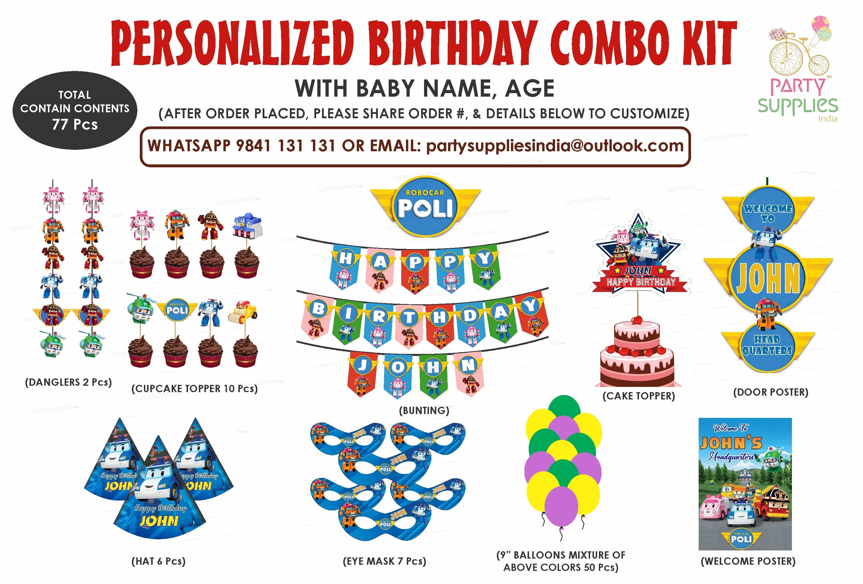 Robo Poli Theme Preferred Combo Kit