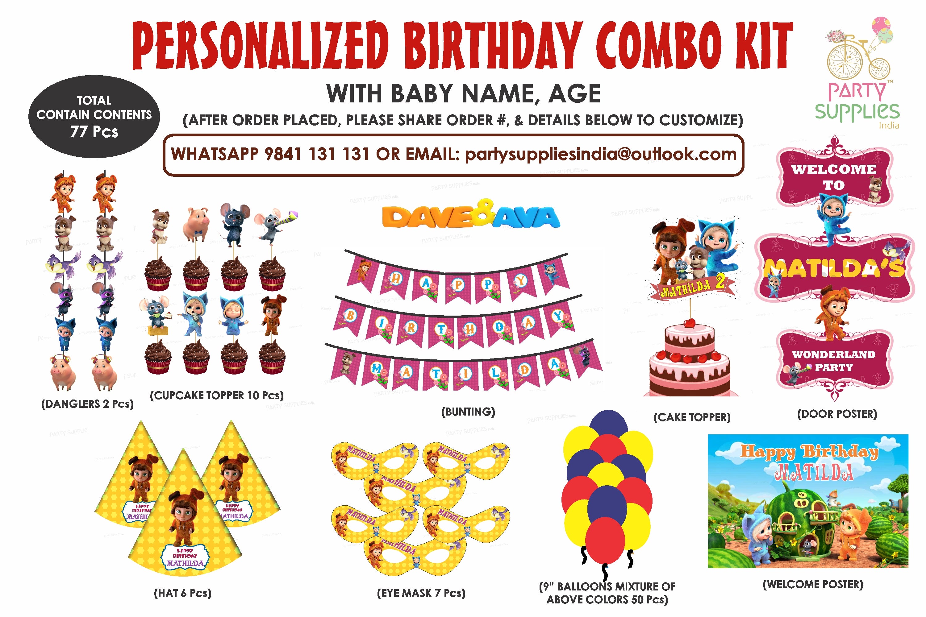 Dave & AvaTheme Preferred Combo Kit - image 1 of 10 | Party Supplies India