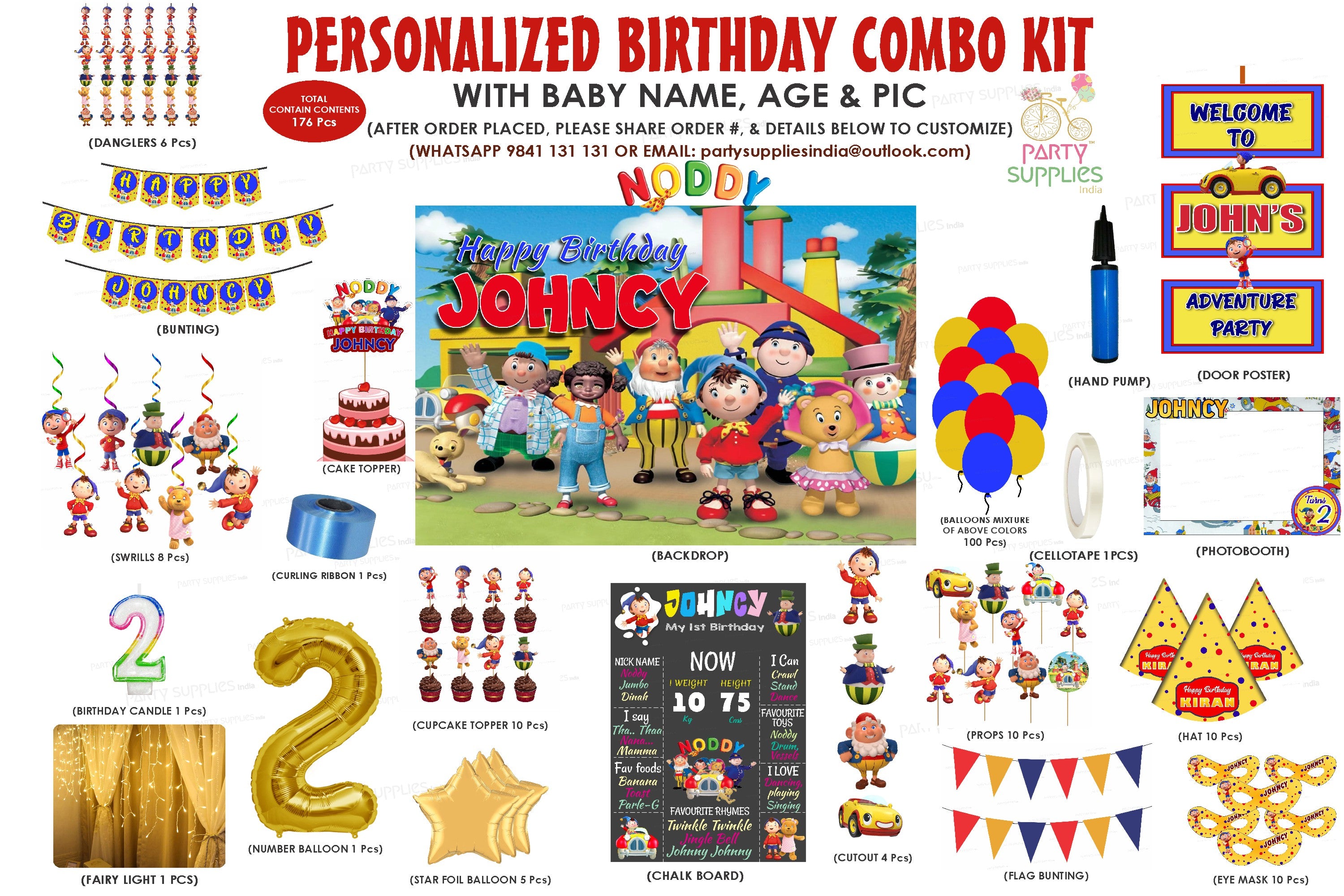 Noddy Theme Premium Combo Kit - image 1 of 23 | Party Supplies India