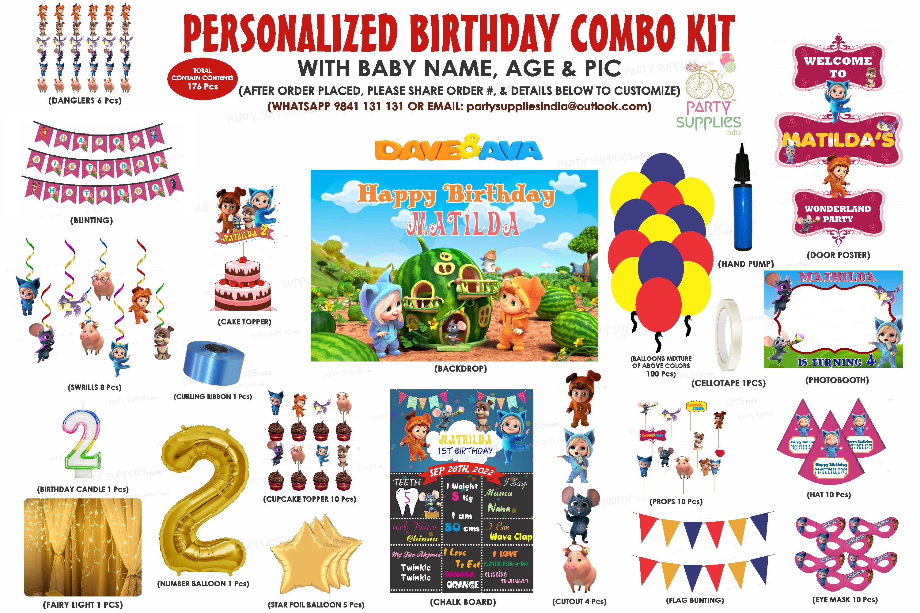 Dave & AvaTheme Premium Combo Kit - image 1 of 23 | Party Supplies India