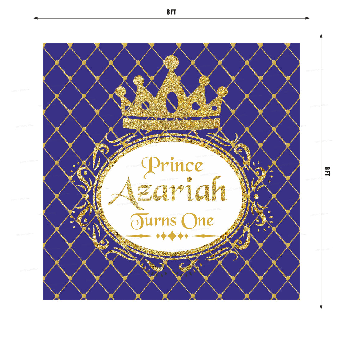 Prince Theme Personalized Square Backdrop