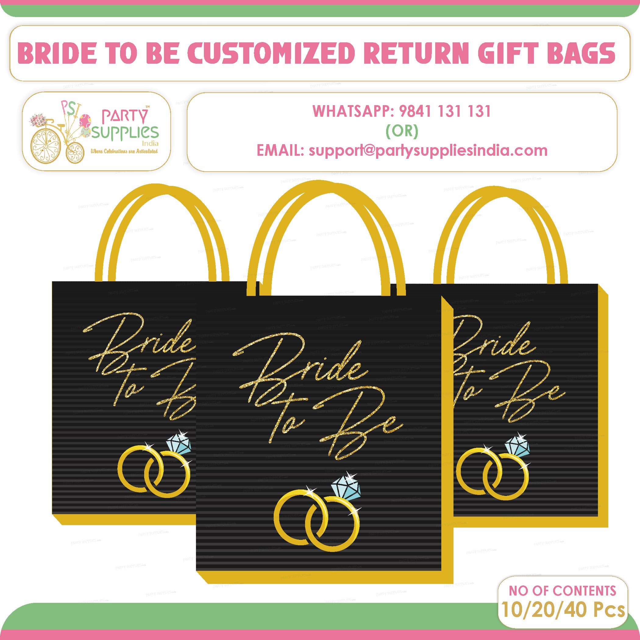 Bride to Be Theme Return Gift Bag