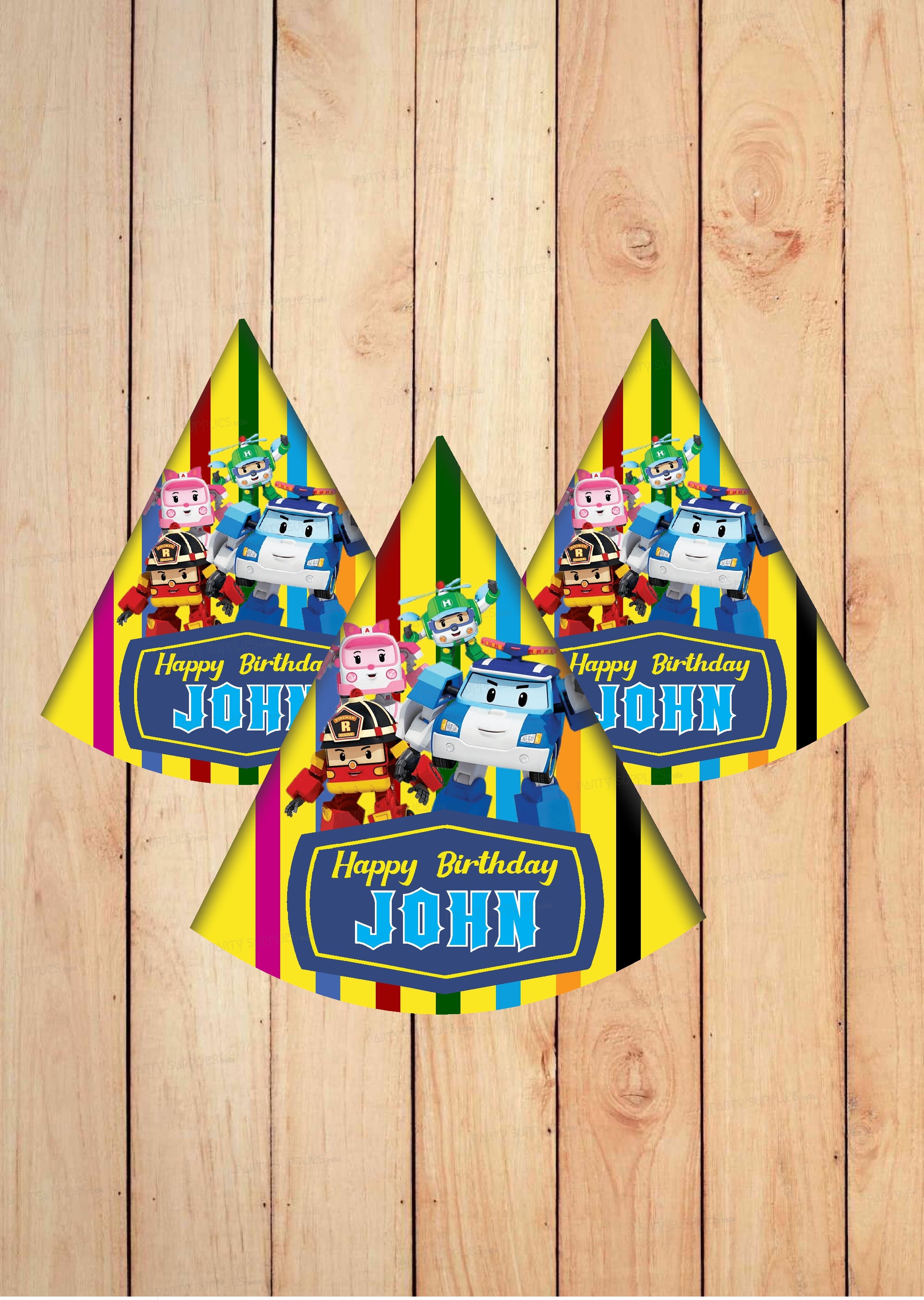 Robo Poli Theme Customized Hat