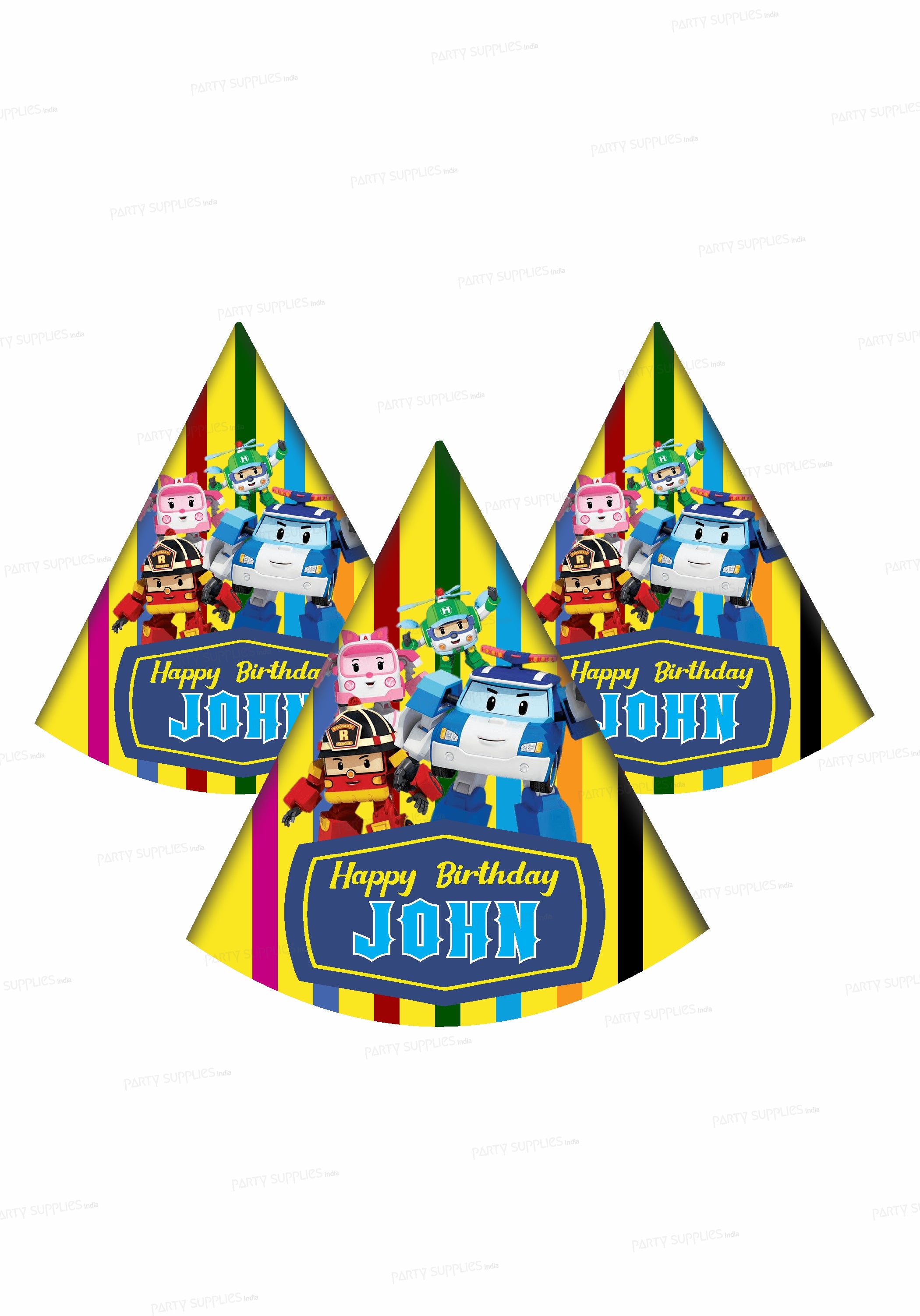 Robo Poli Theme Customized Hat