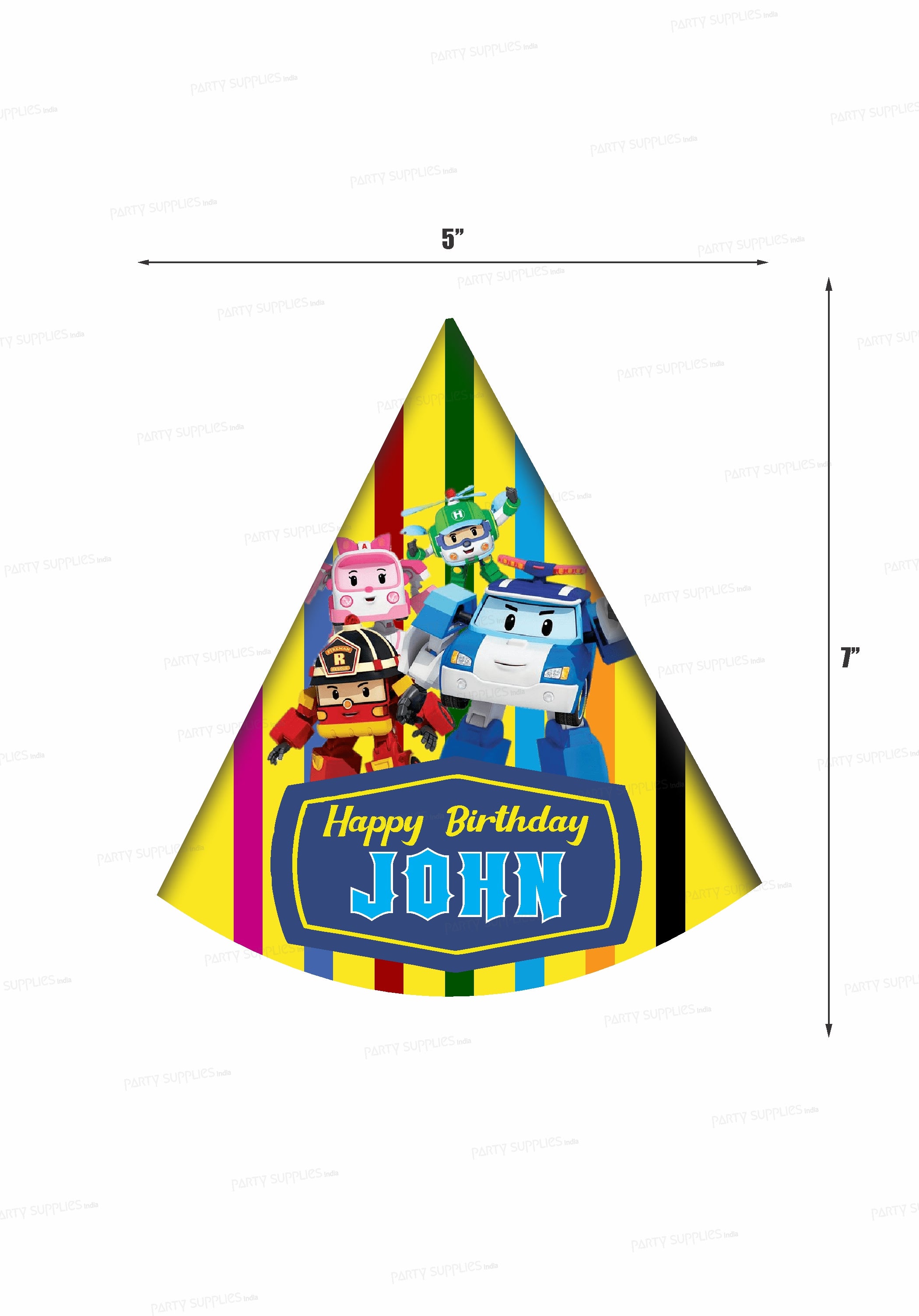 Robo Poli Theme Customized Hat