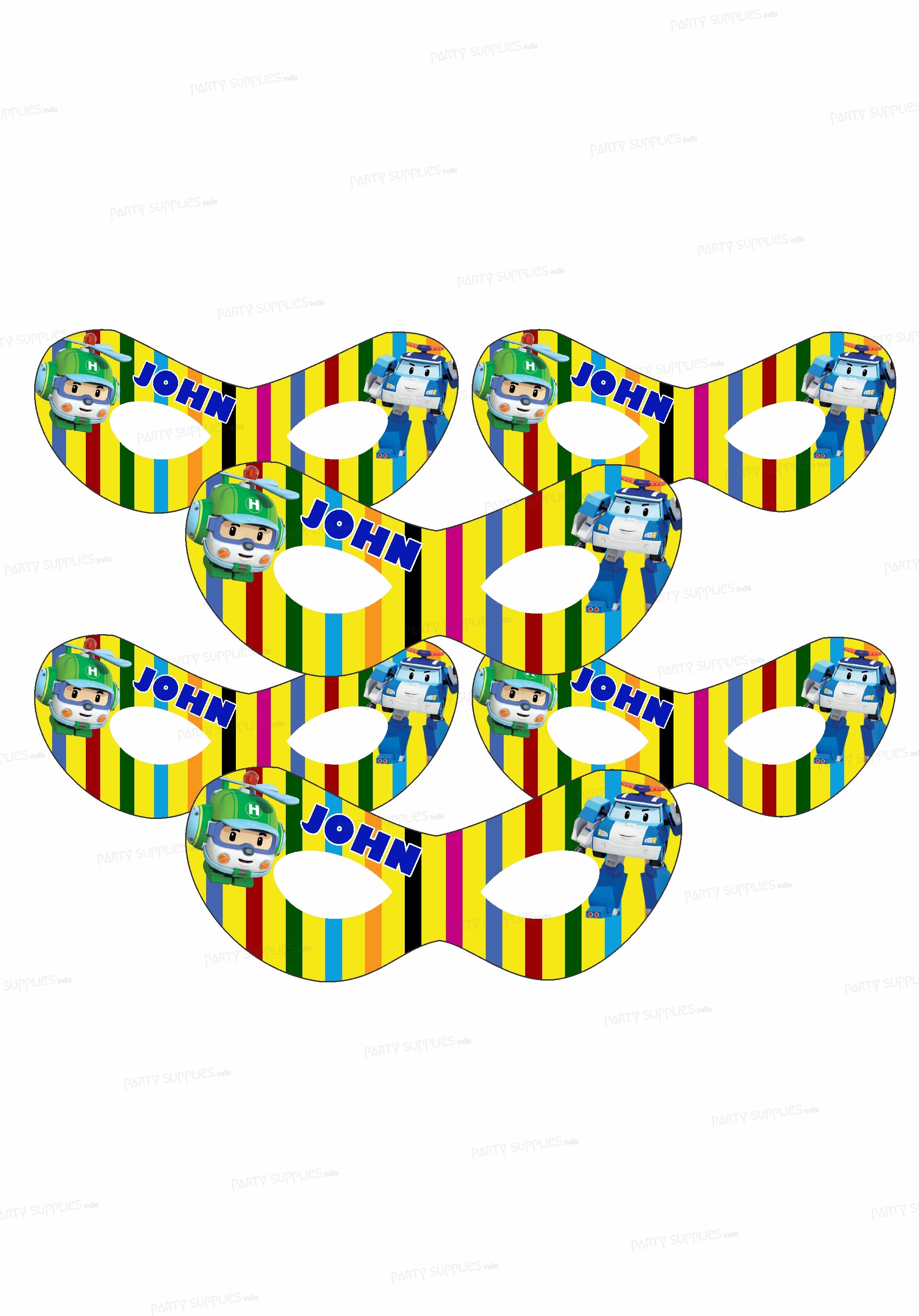 Robo Poli Theme Customized Eye Mask