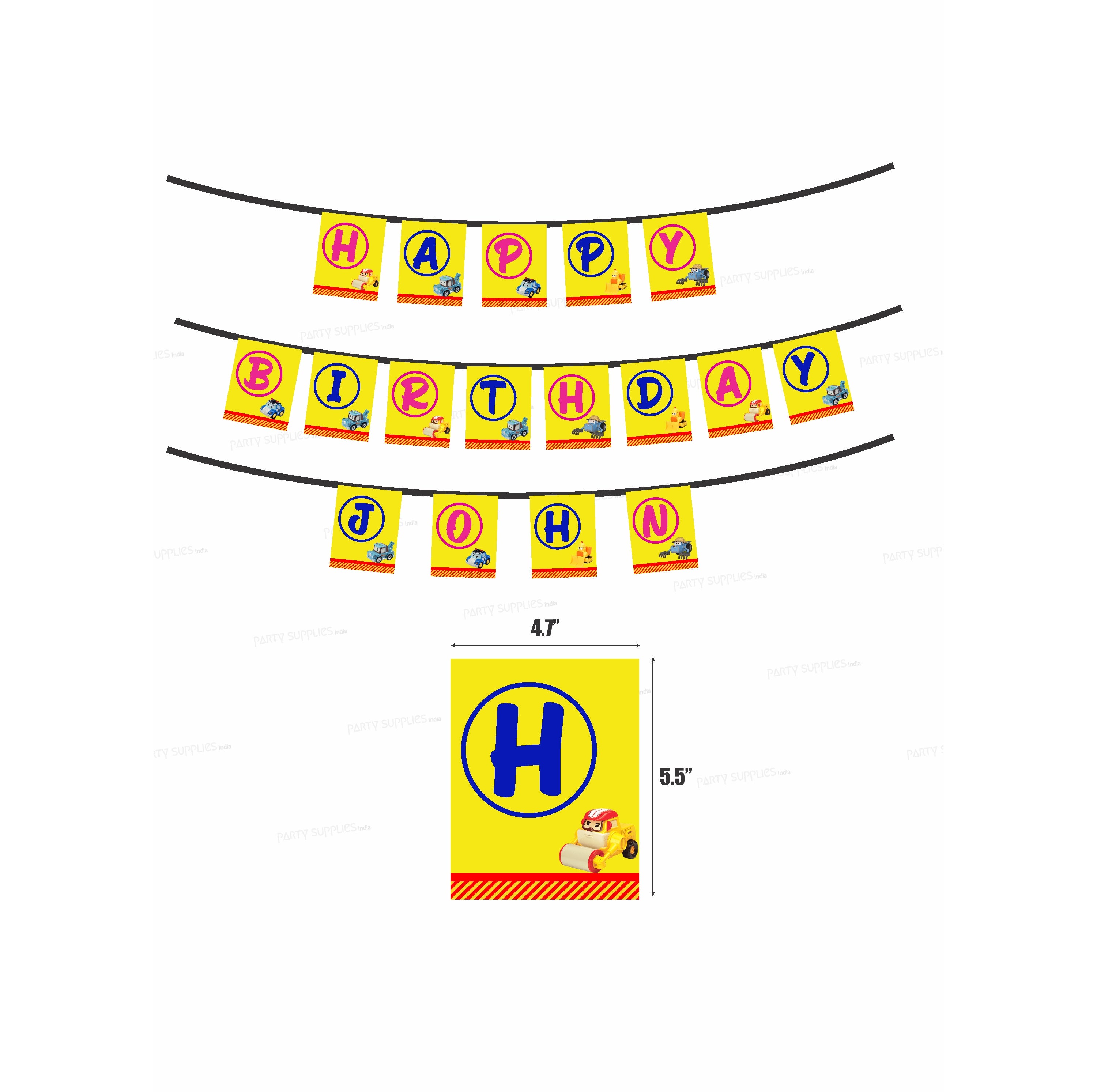 Robo Poli Theme Personalized Hanging