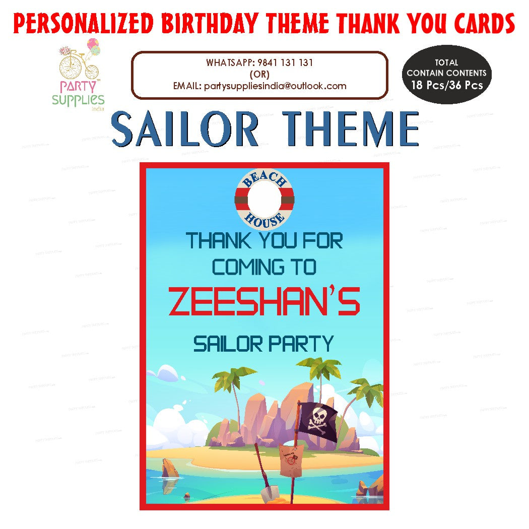 Sailor Theme Thank You Card