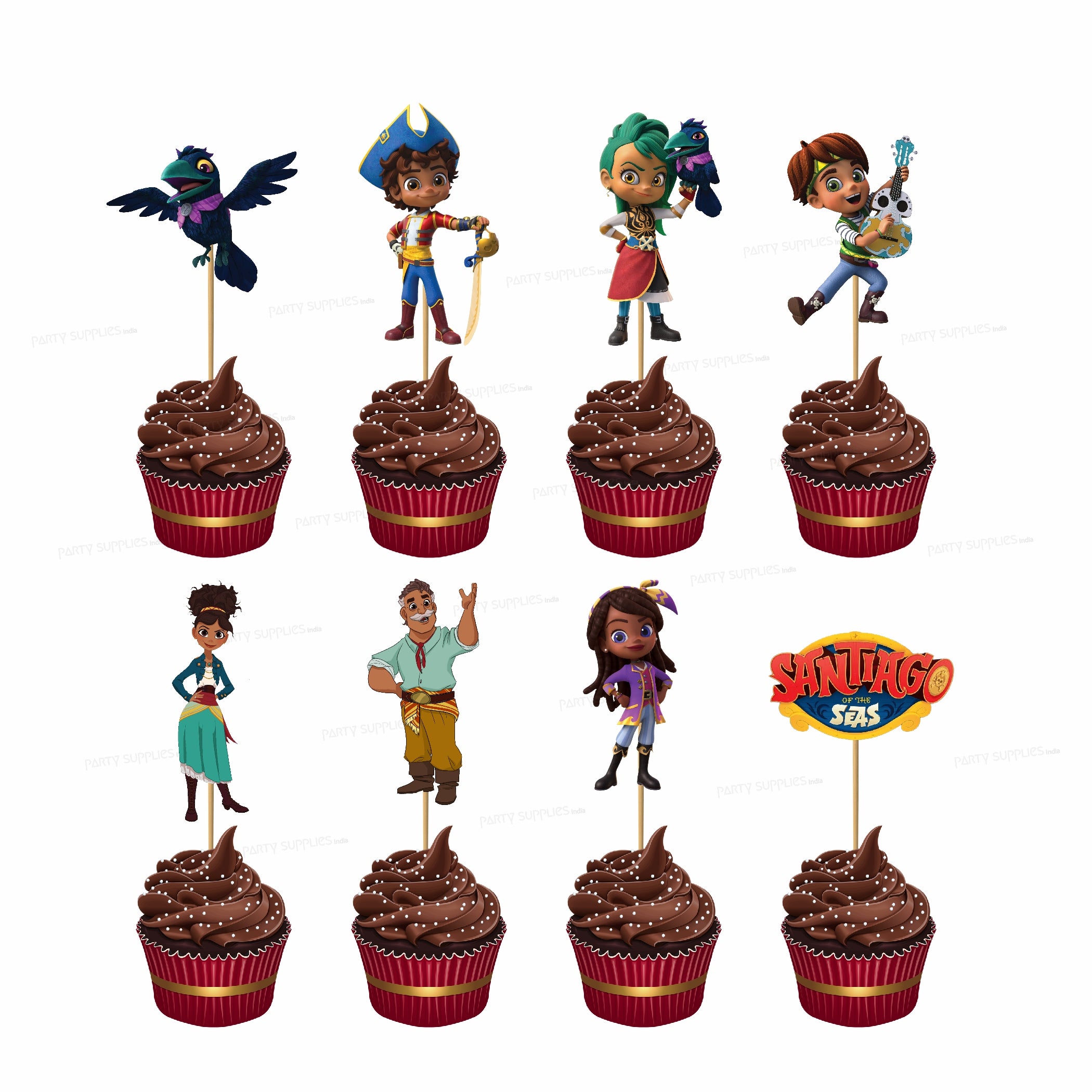 Santiago Theme Cup Cake Topper