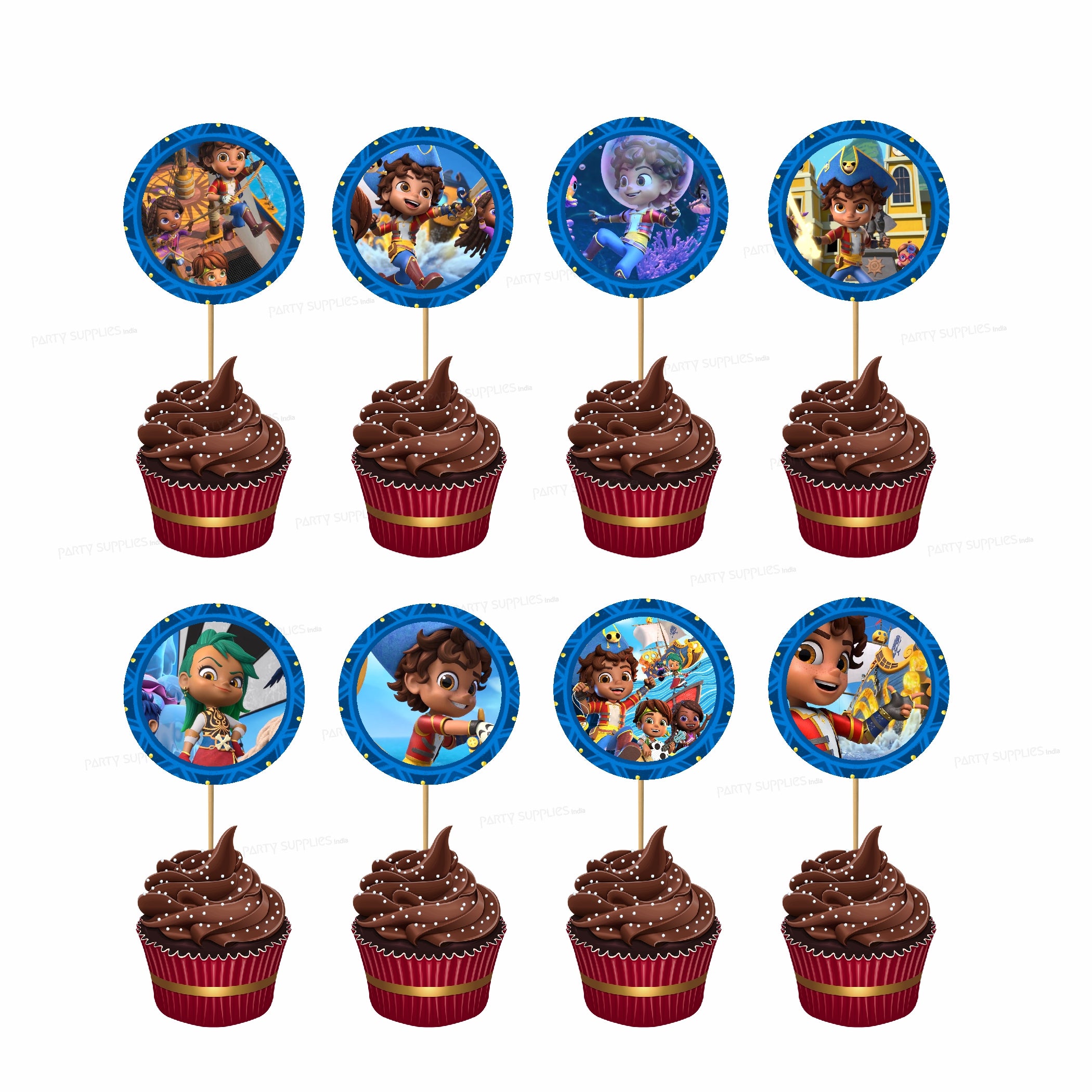 Santiago Theme Customized Cup Cake Topper