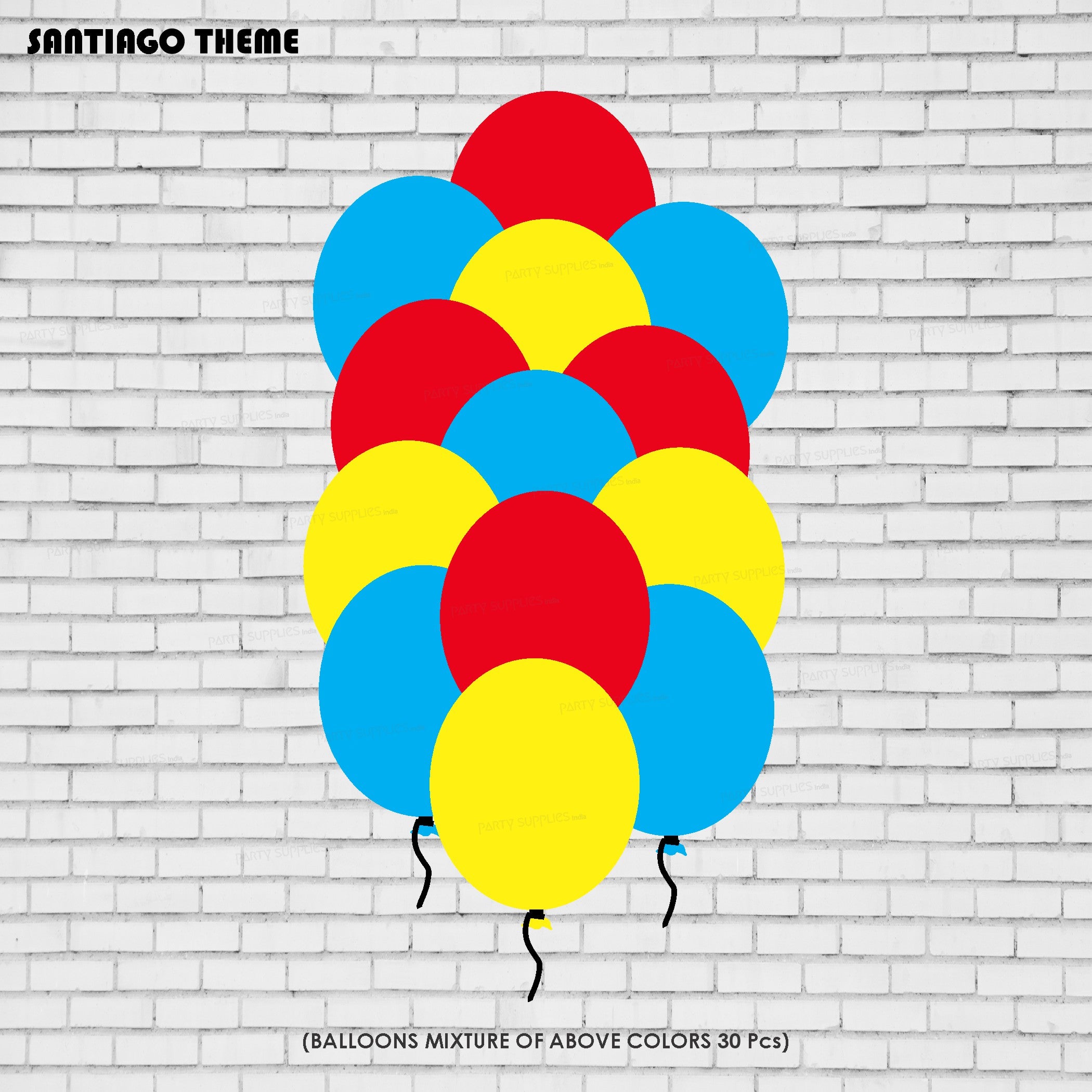 Santiago Theme Colour 60 Pcs Balloons