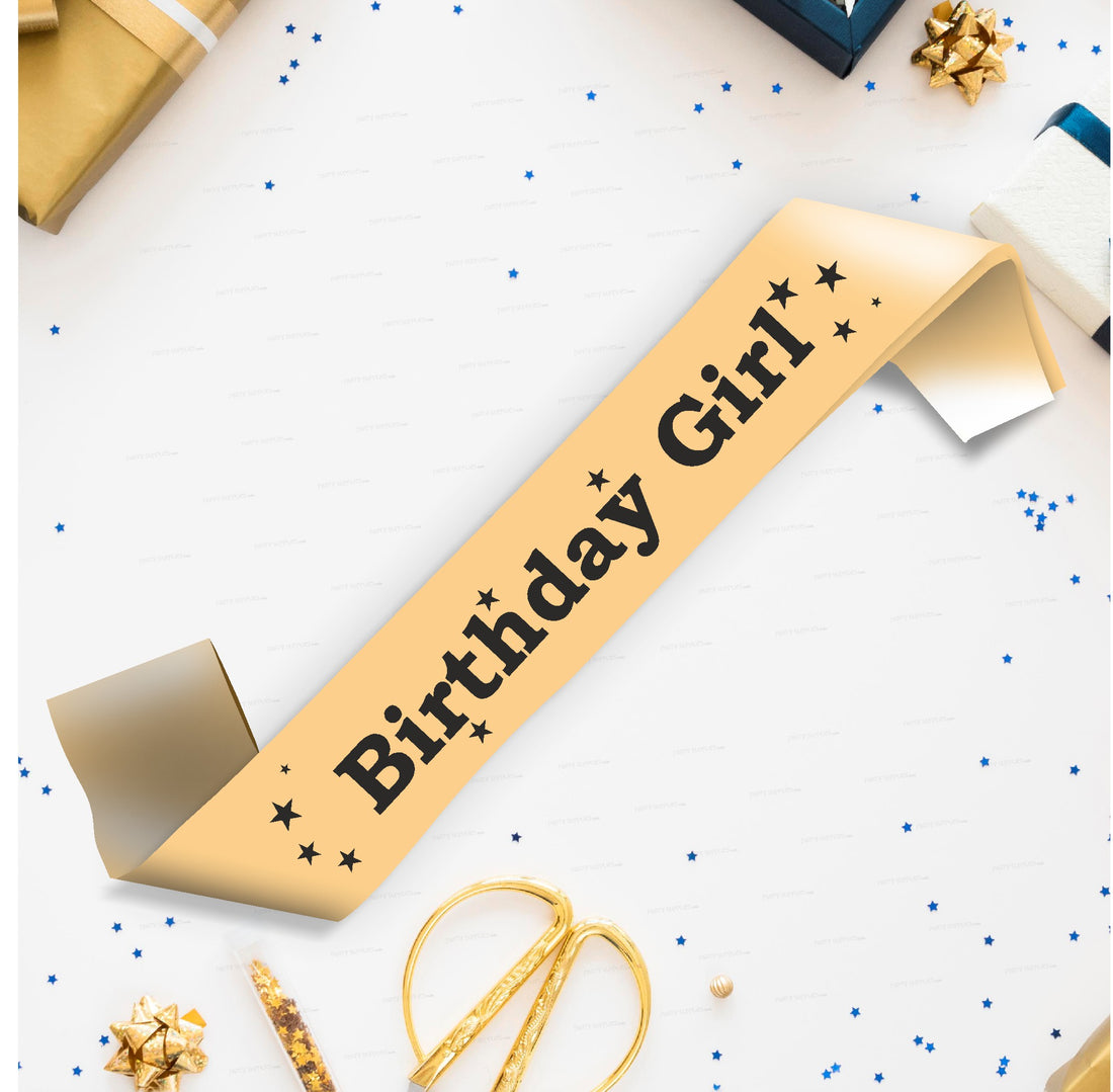 Birthday Girl Sandal Satin Party Sash