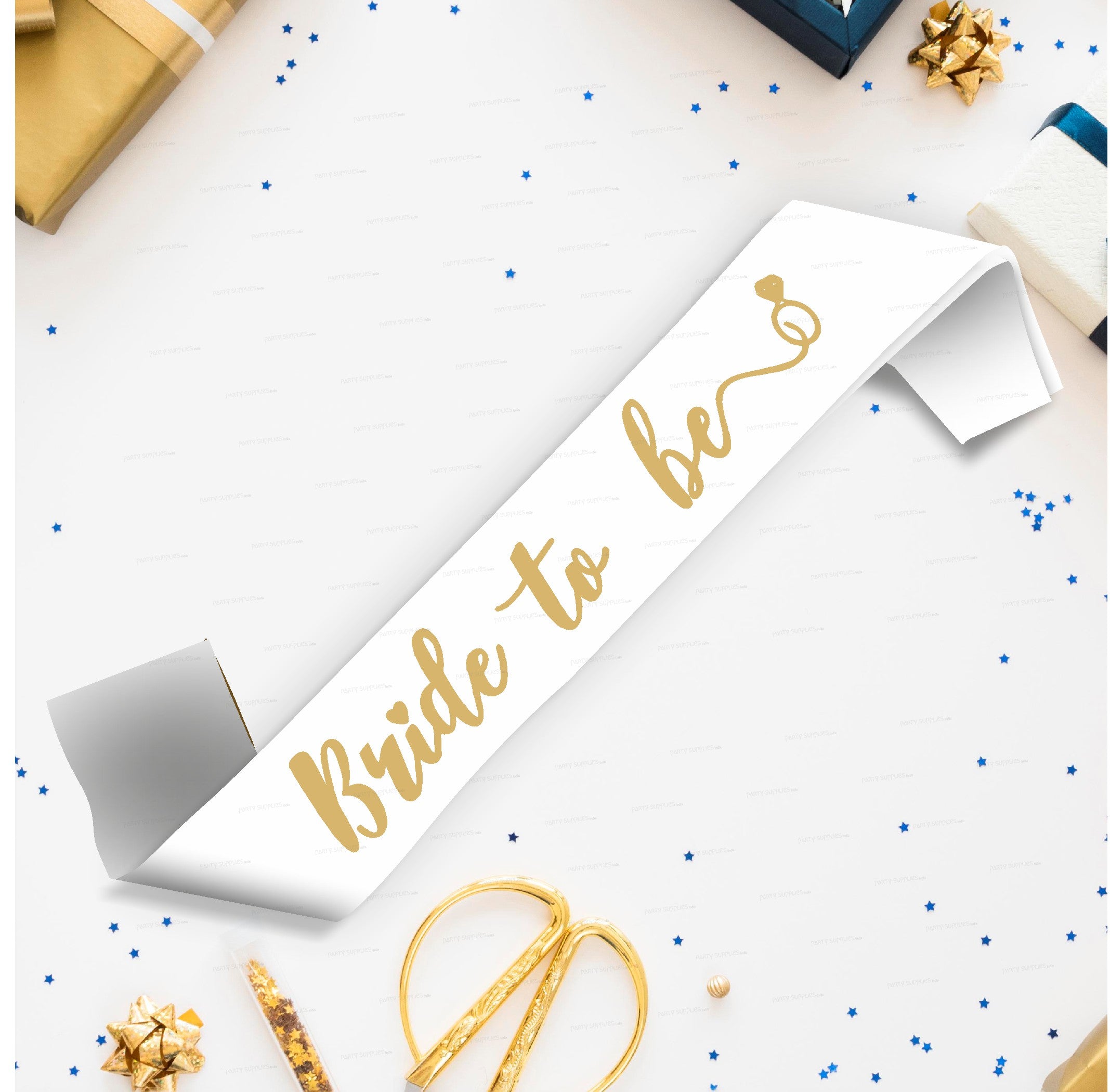 Bride to Be White Satin Party Sash