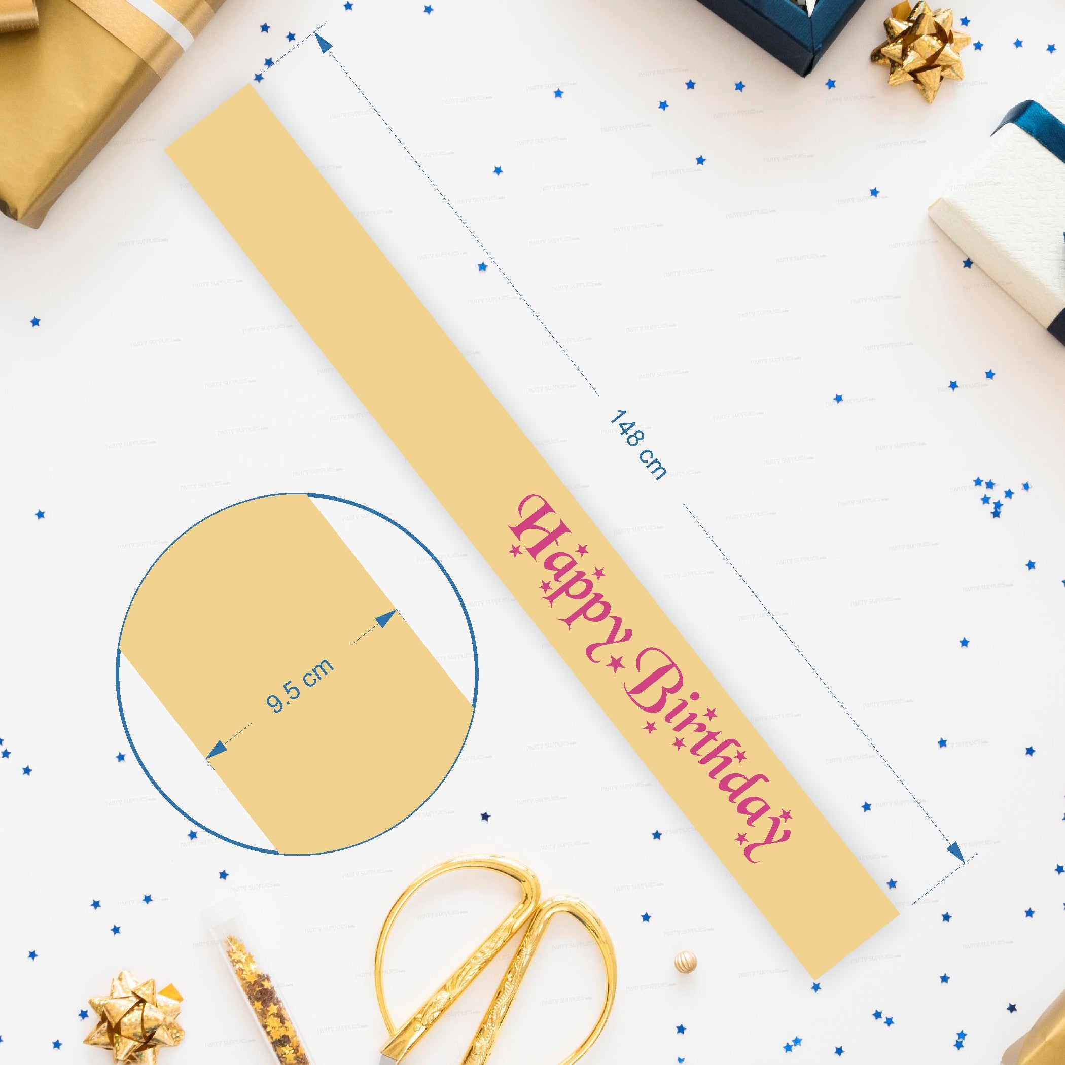 Happy Birthday Sandal Satin Party Sash