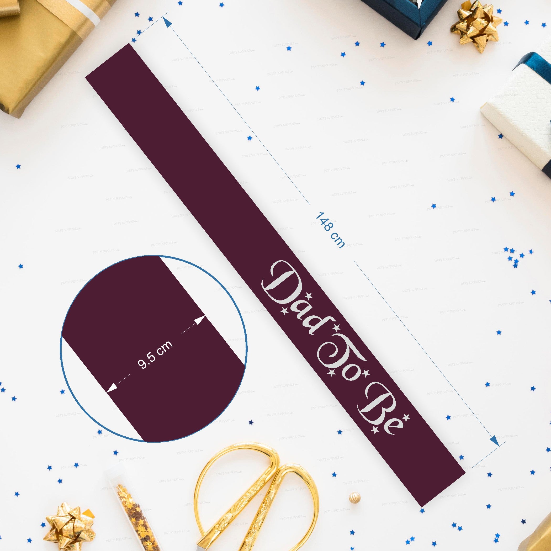 Dad to Be Brown Satin Party Sash