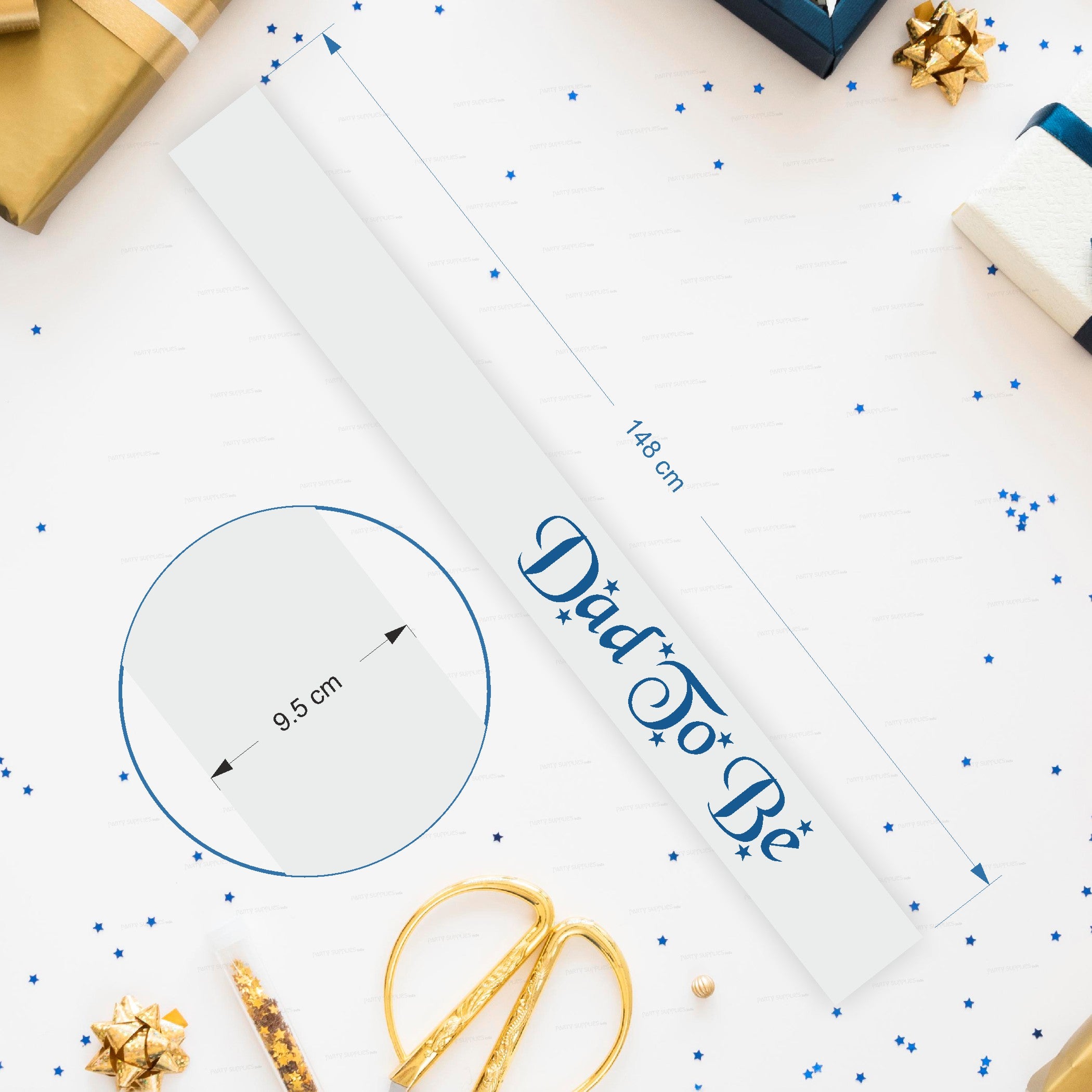 Dad to Be White Satin Party Sash