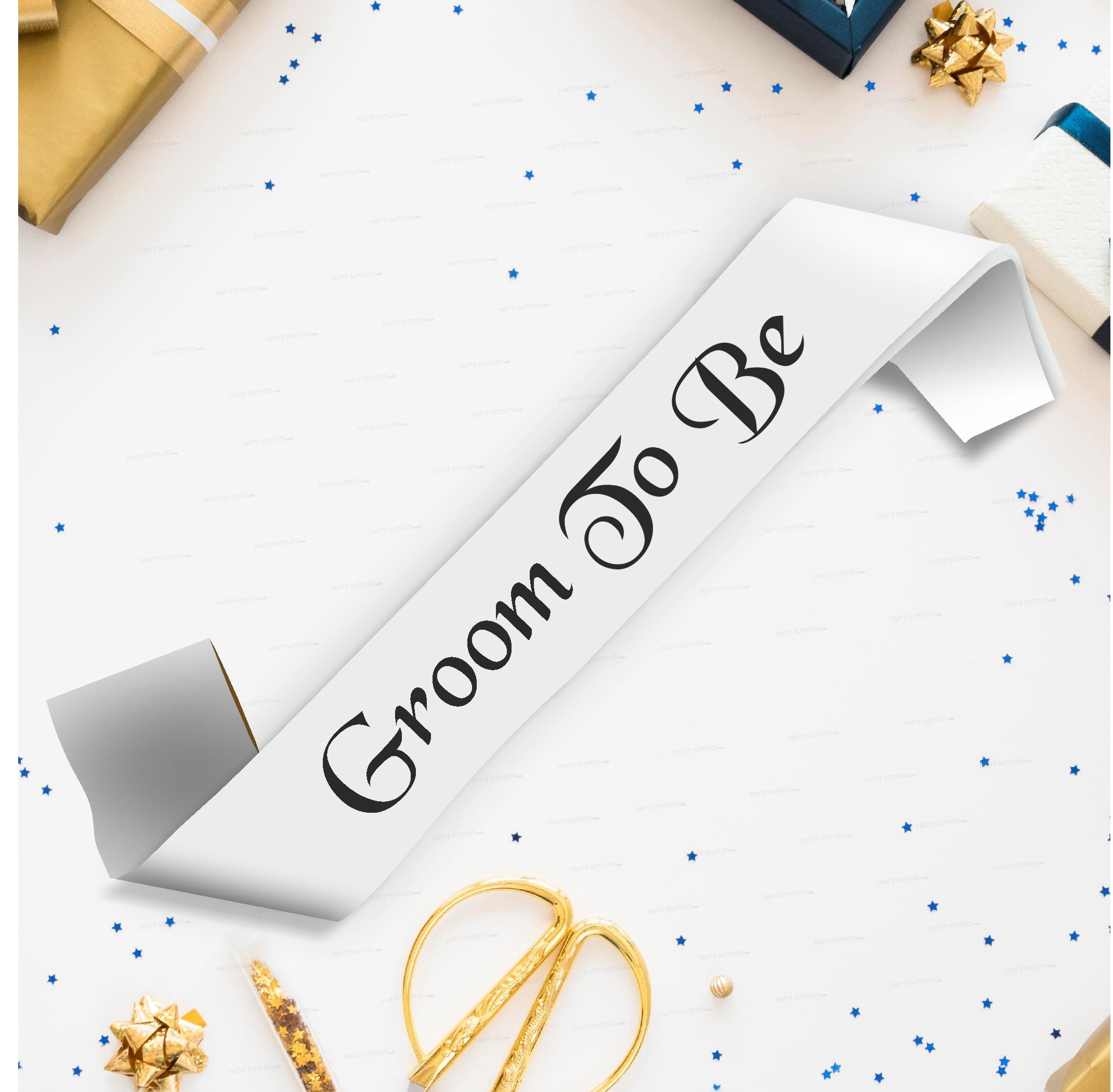 Groom to Be White Satin Party Sash