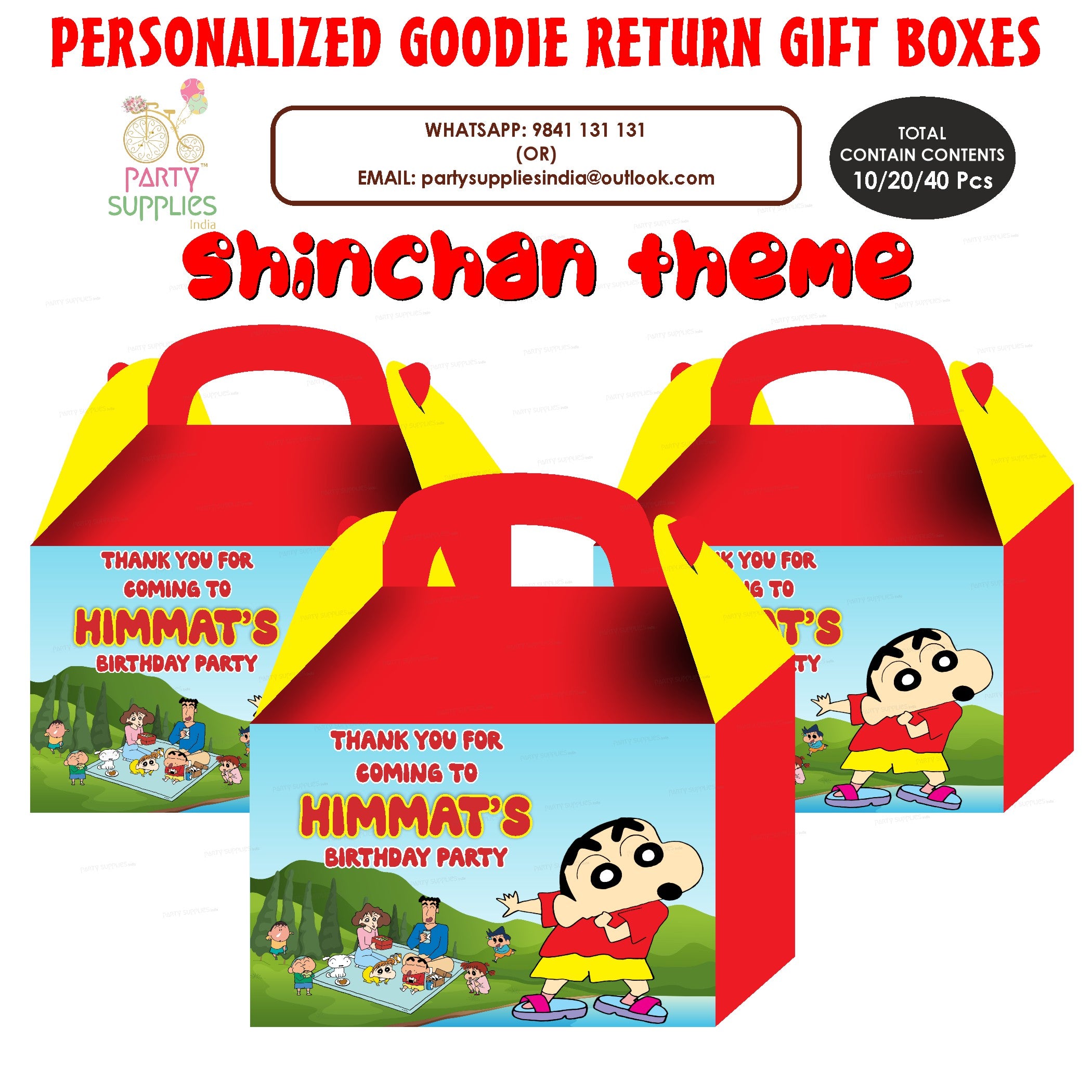 Shinchan Theme Goodie Return Gift Boxes