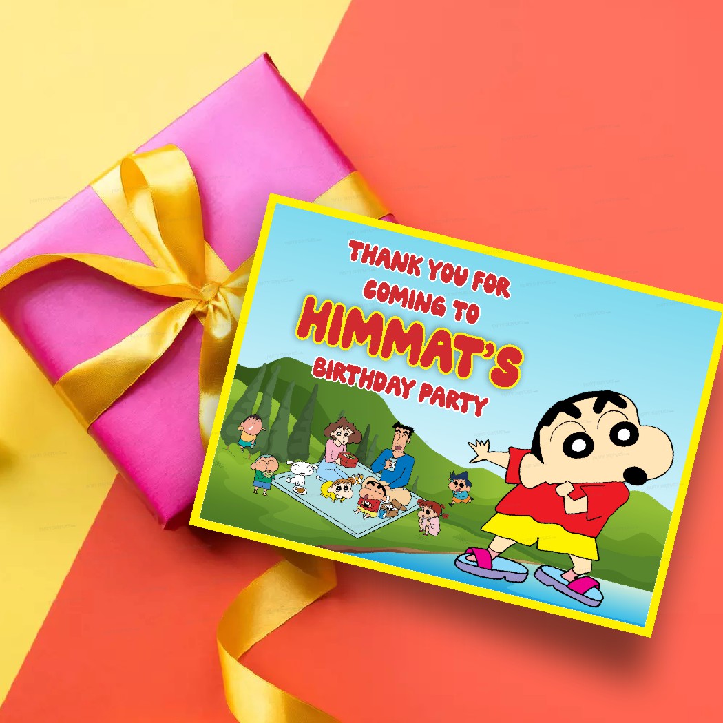 Shinchan Theme Thank You Card