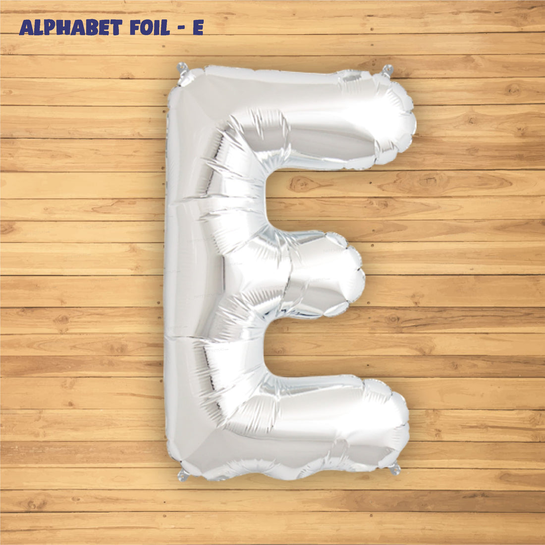 Alphabet E Premium Silver Foil Balloon