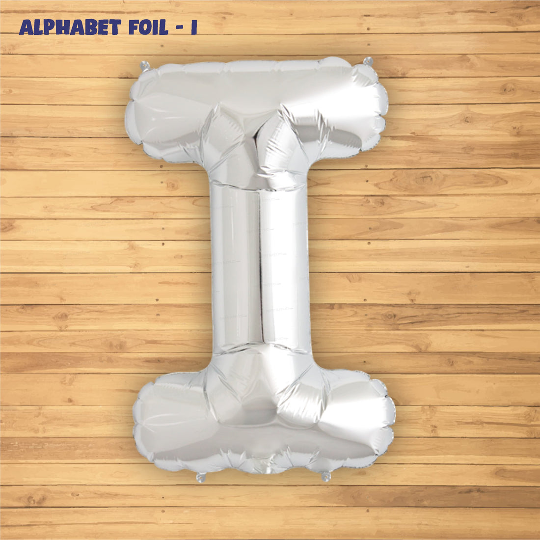 Alphabet I Premium Silver Foil Balloon