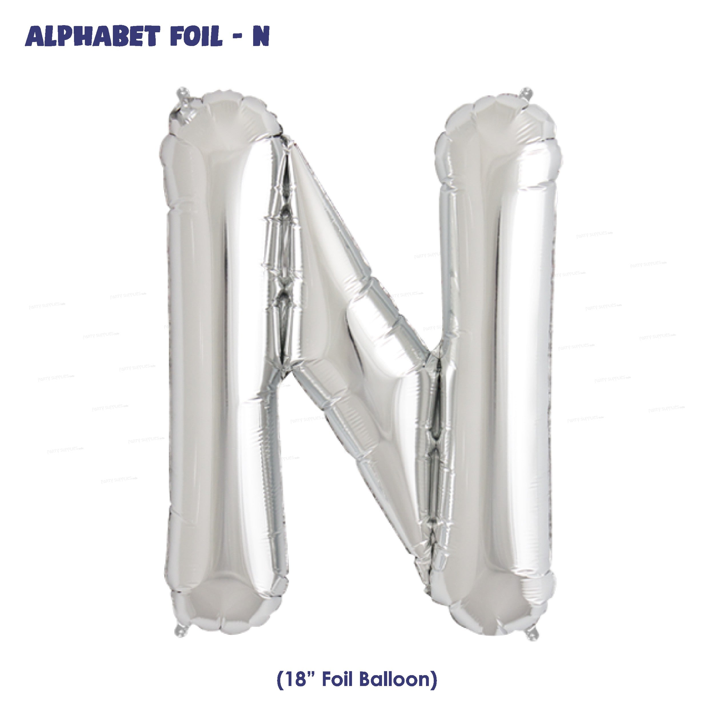 Alphabet N Premium Silver Foil Balloon