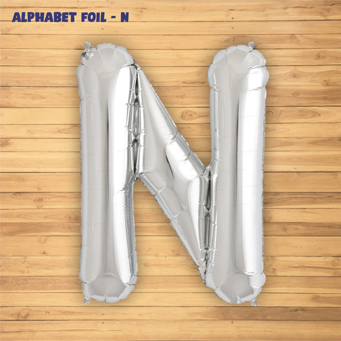 Alphabet N Premium Silver Foil Balloon