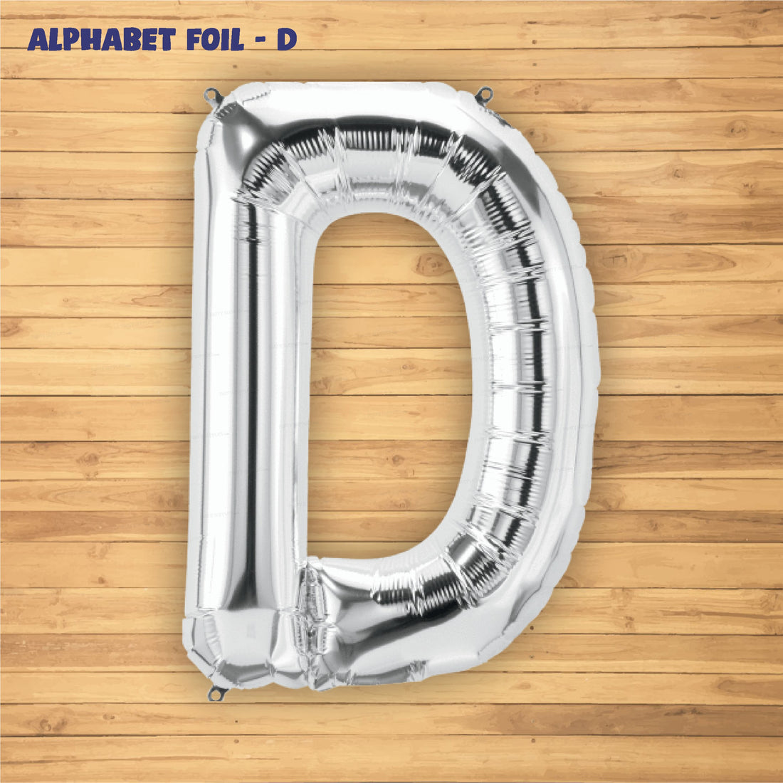 Alphabet D Premium Silver Foil Balloon