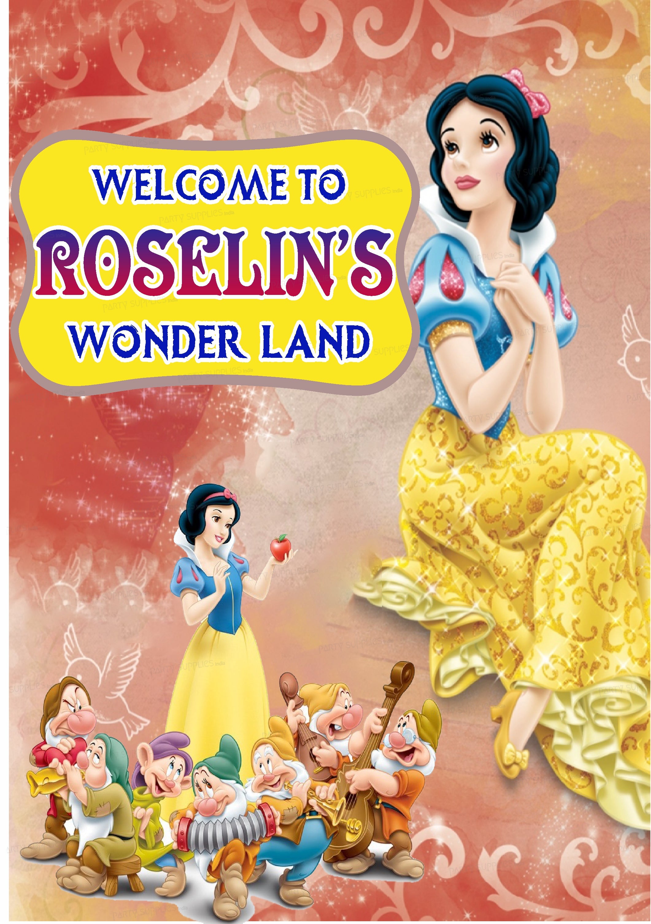 Snow And White Theme Welcome Board