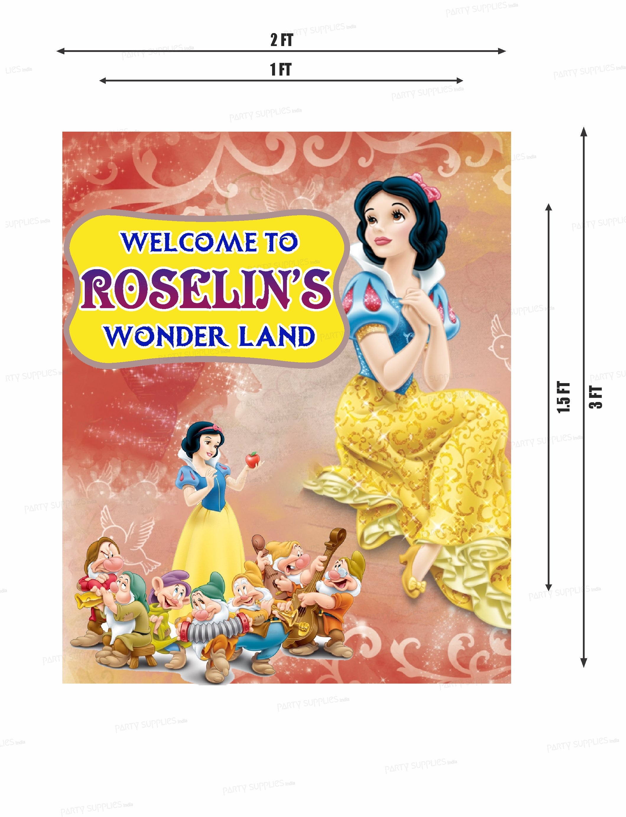 Snow And White Theme Welcome Board