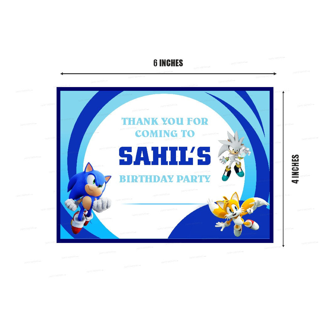 Sonic the Hedgehog Theme Thank You Card