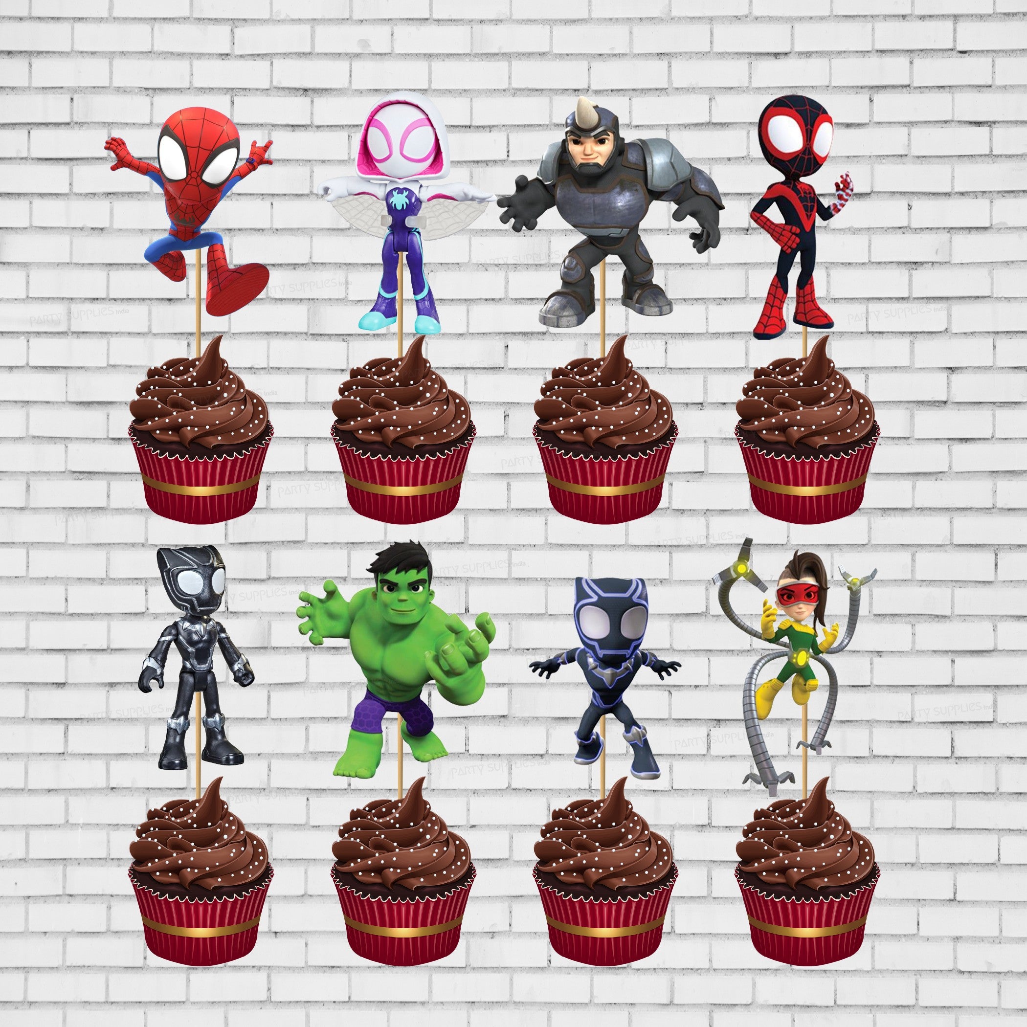 Spidey and his Amazing Friends Theme Cup Cake Topper