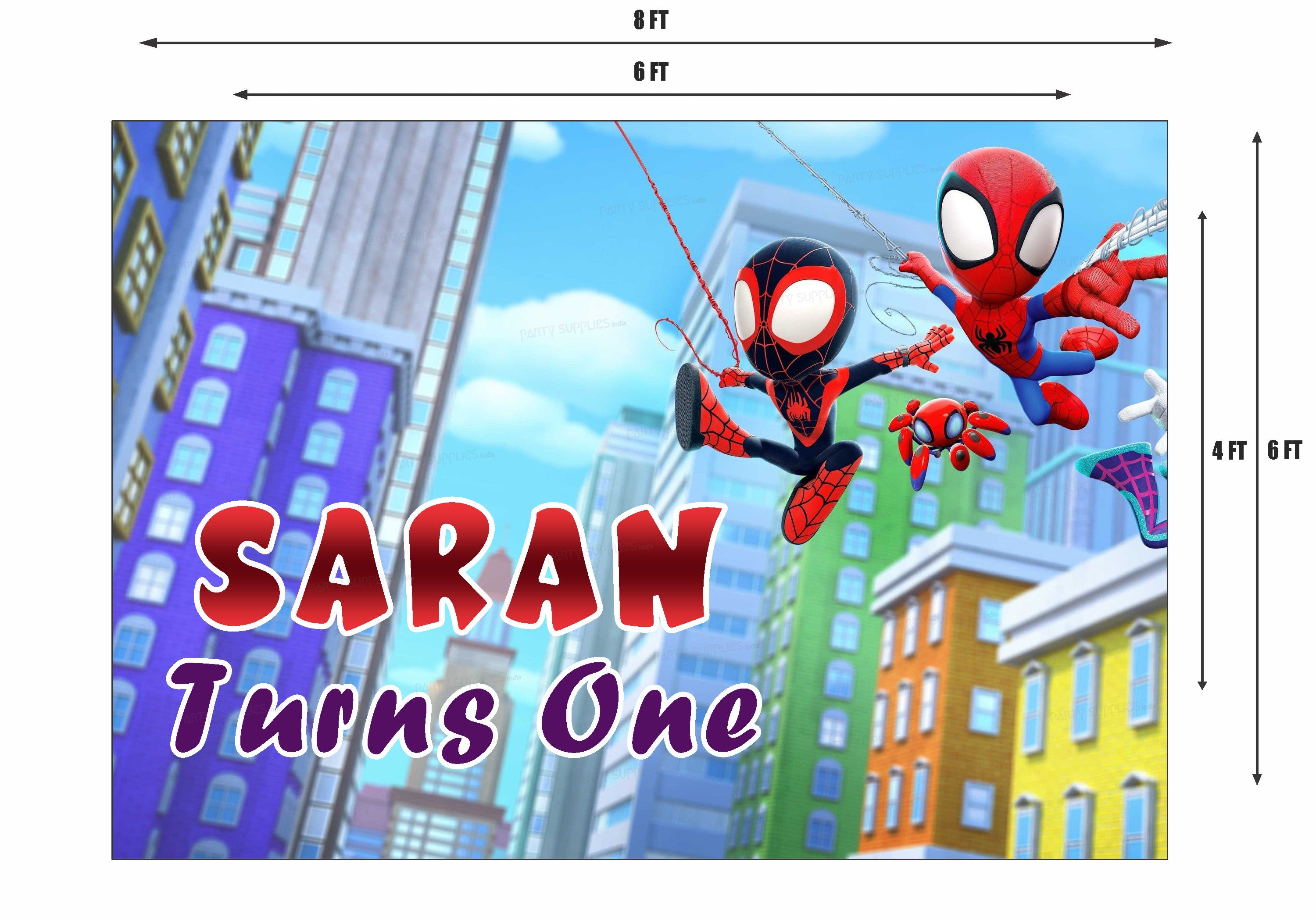 Spidey and his Amazing Friends Theme Backdrop