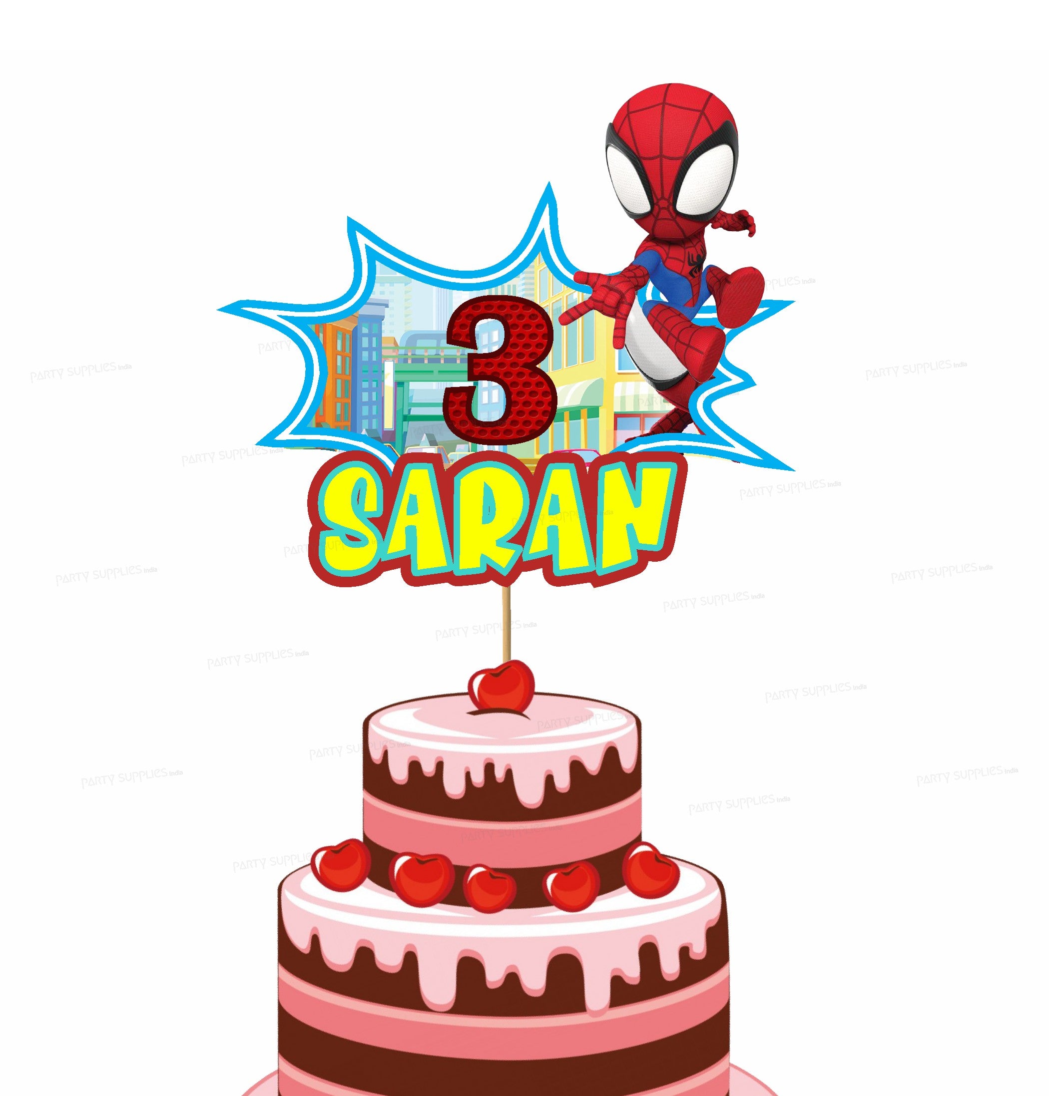 Spidey and his Amazing Friends Theme Cake Topper