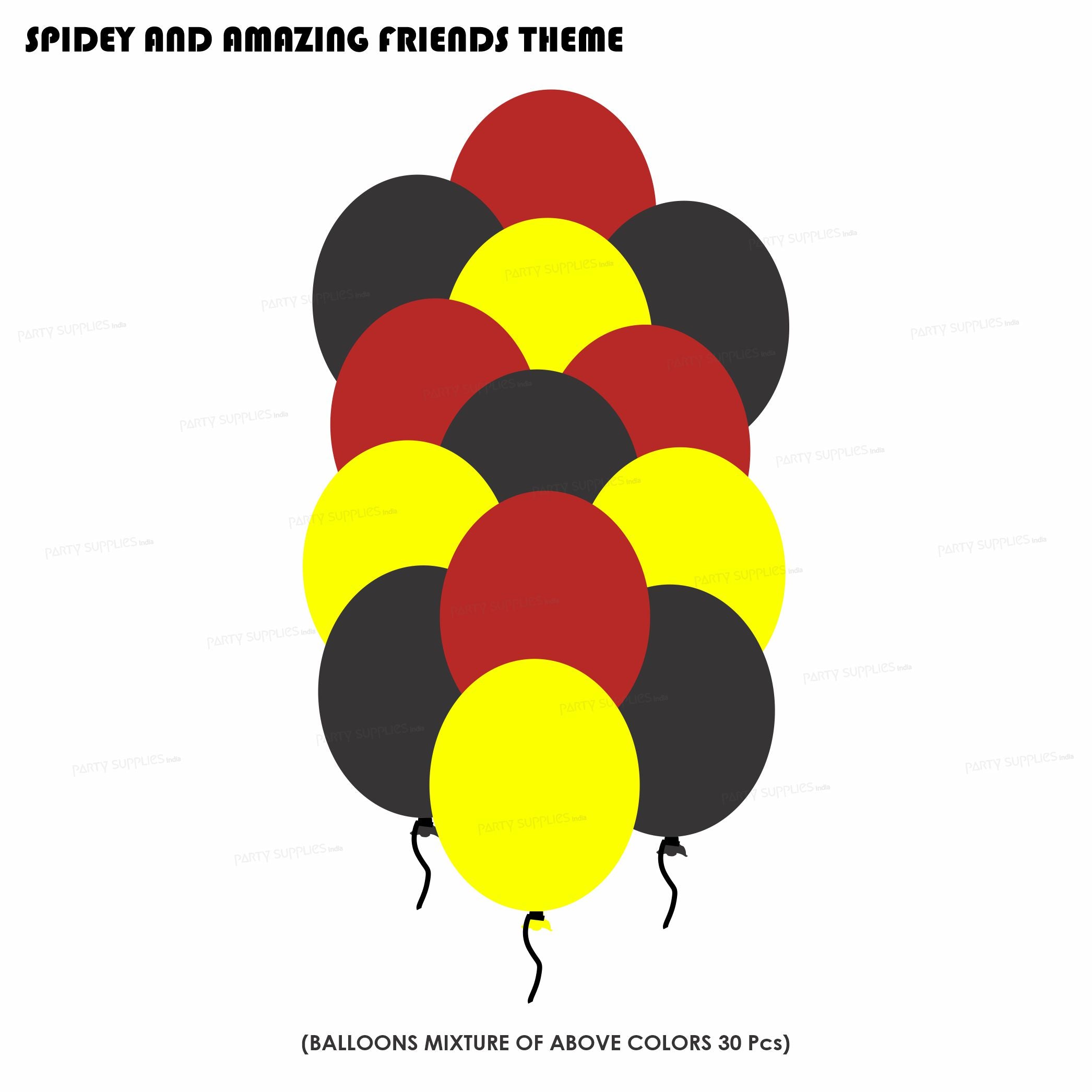 Spidey and his Amazing Friends Theme Colour 30 Pcs Balloons