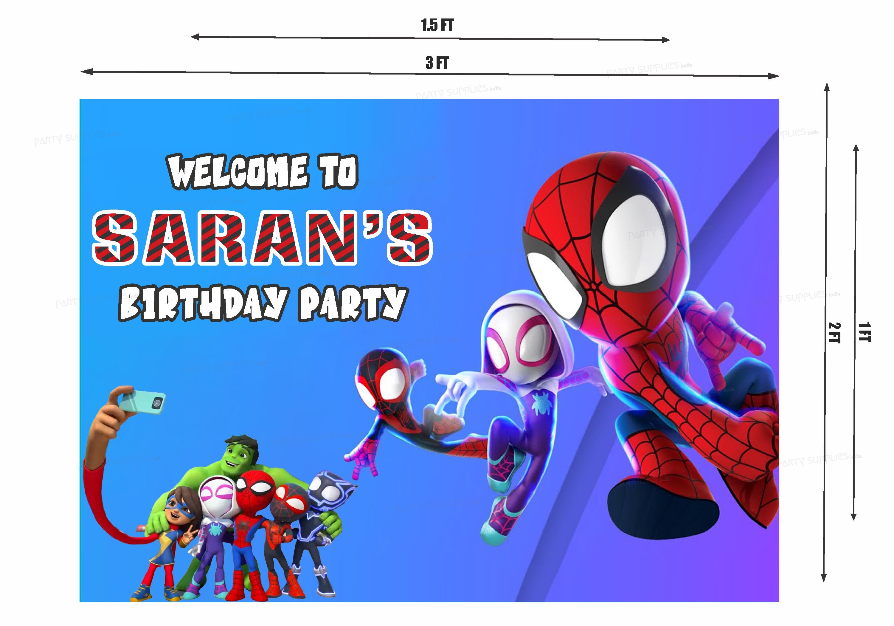 Spidey and his Amazing Friends Theme Customized Welcome Board