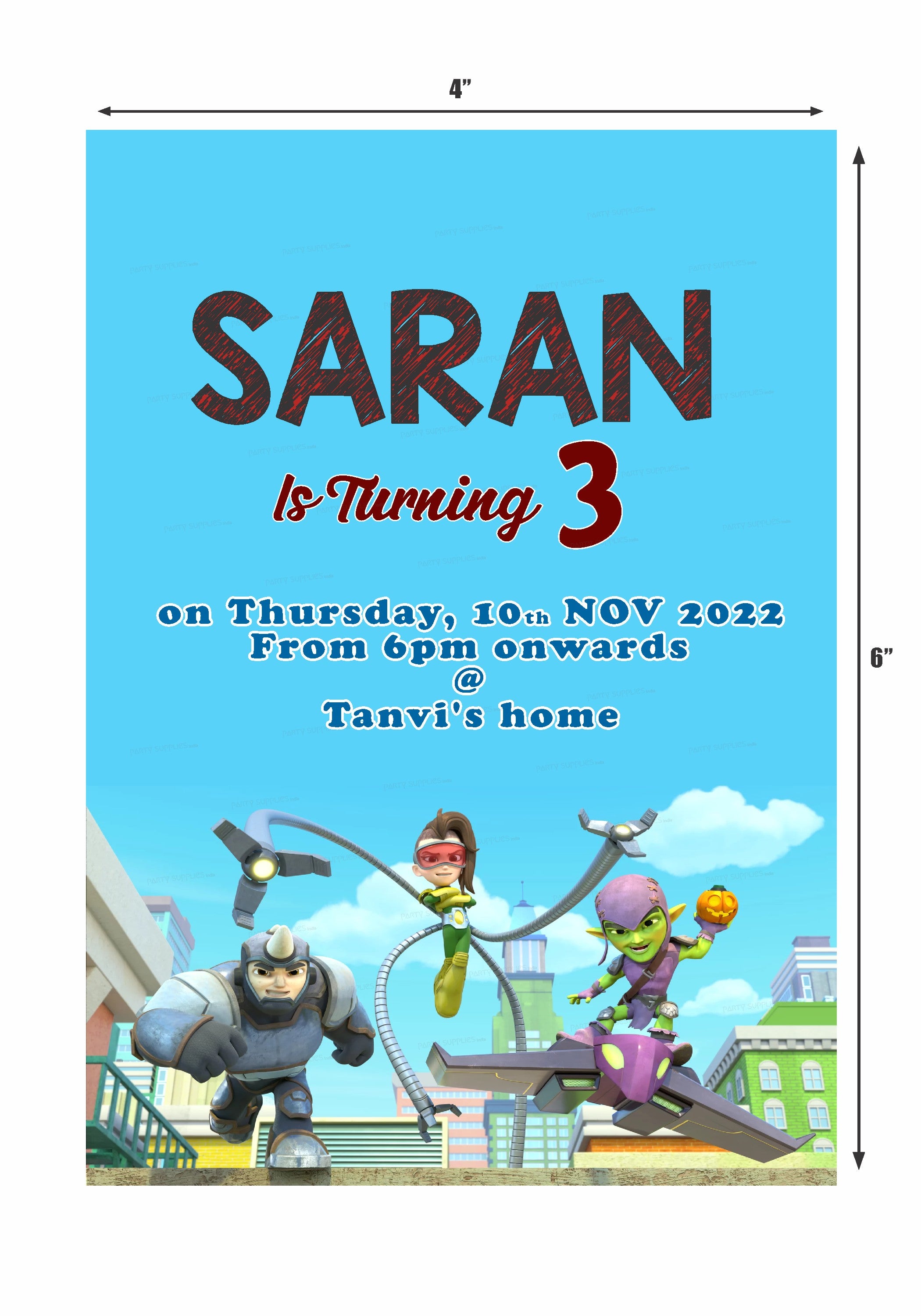 Spidey and his Amazing Friends Themes Invite