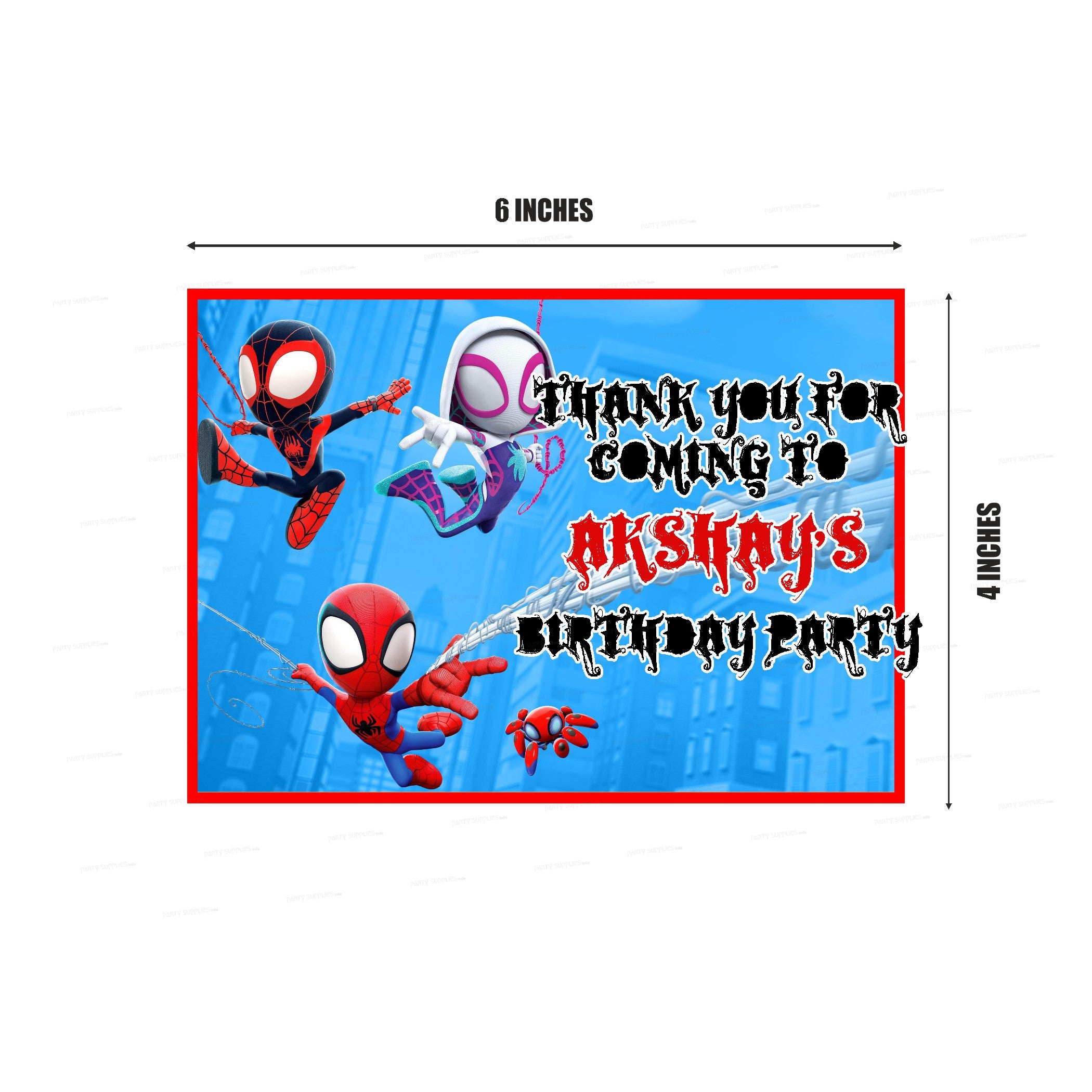 Spidey and his Amazing Friends Theme Thank You Card