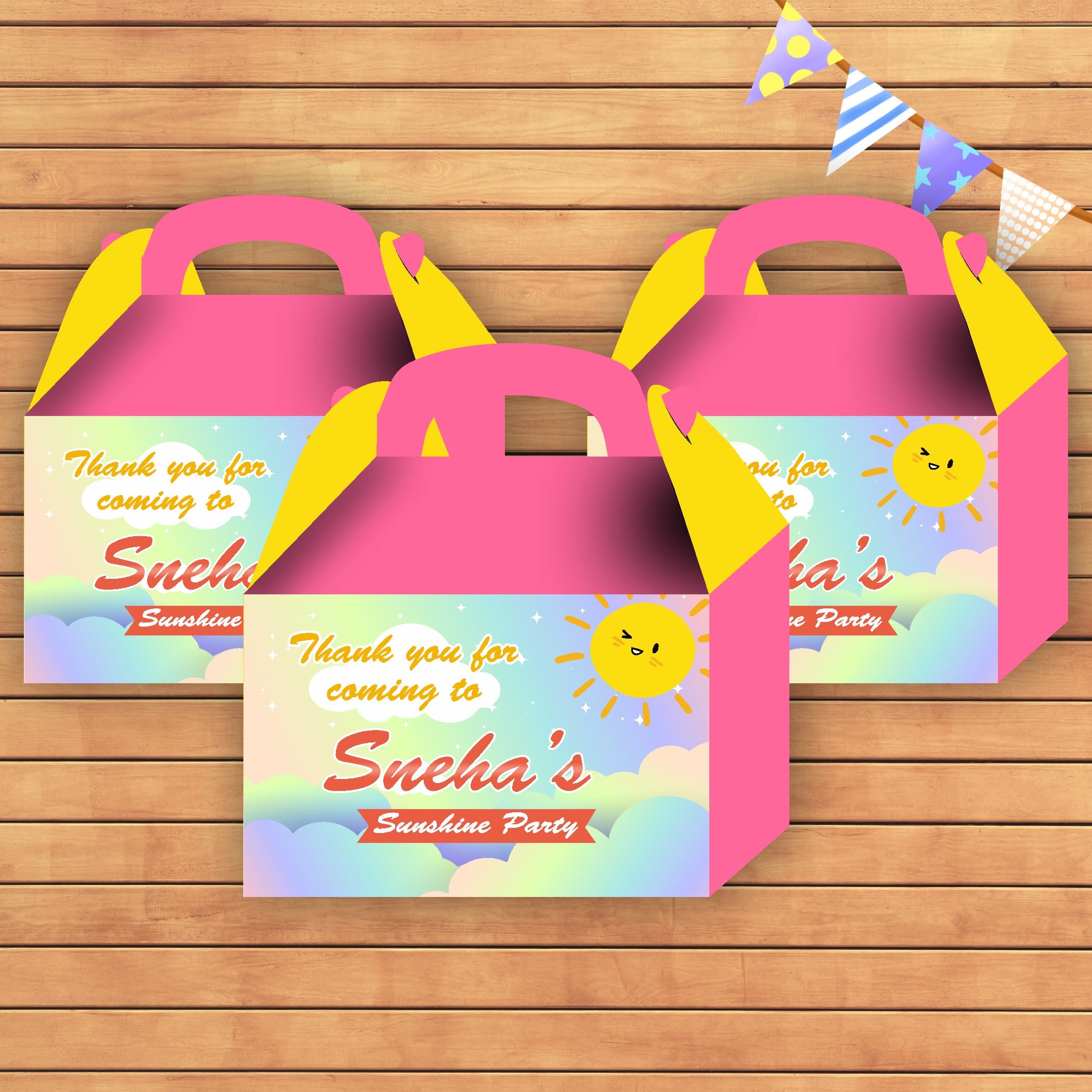 Sunshine Girl Theme Goodie Return Gift Boxes