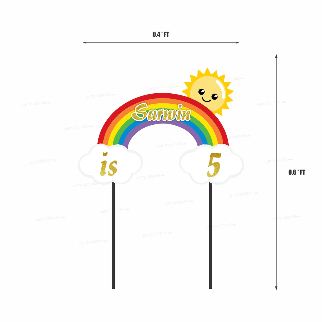 Sunshine Theme Boy Cake Topper