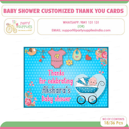 PSI Baby Shower Theme Thank You Card