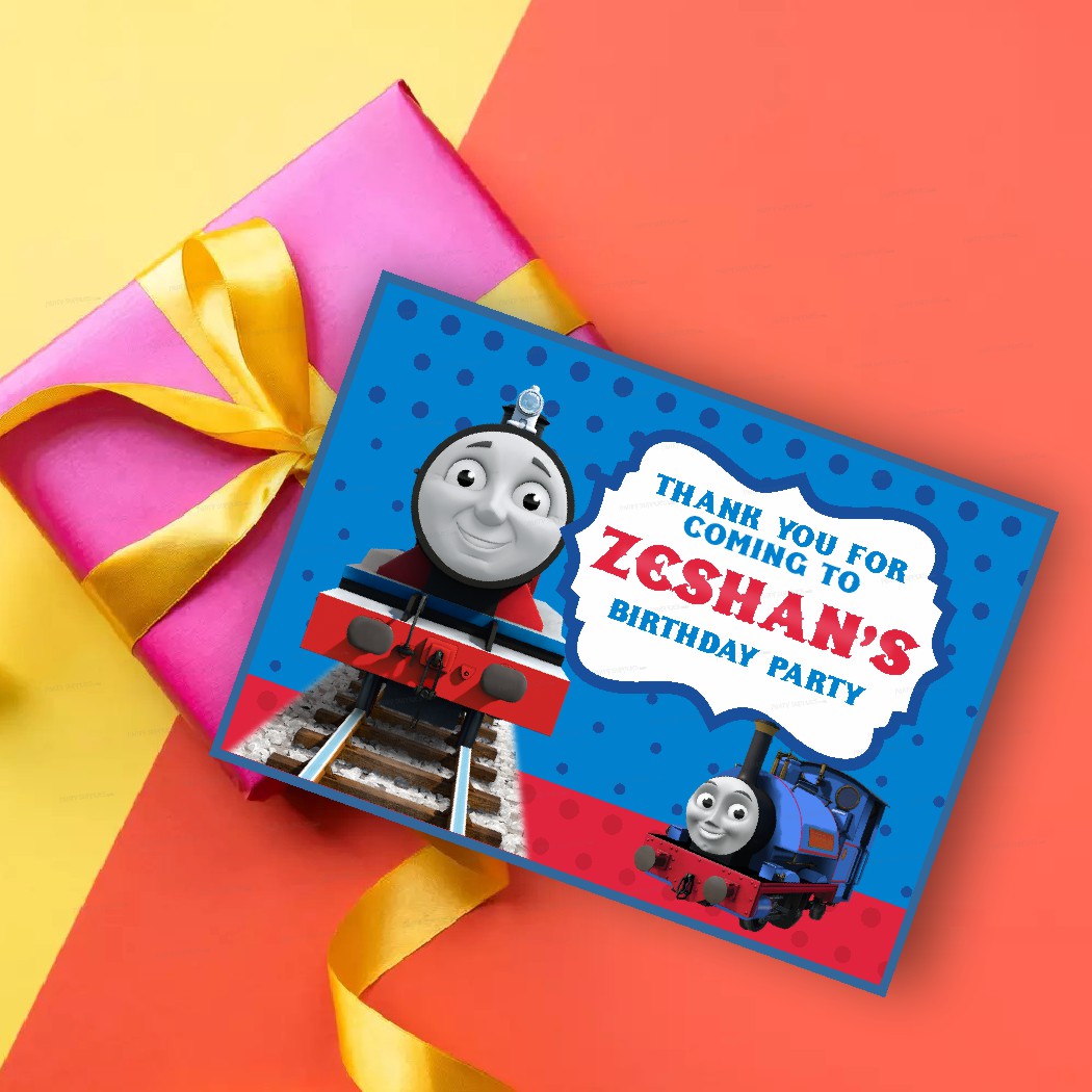 Thomas and Friends Theme Thank You Card