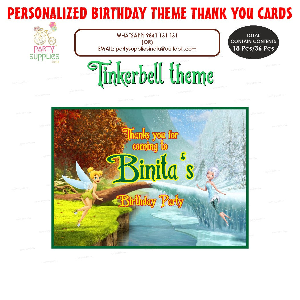 Tinkerbell Theme Thank You Card