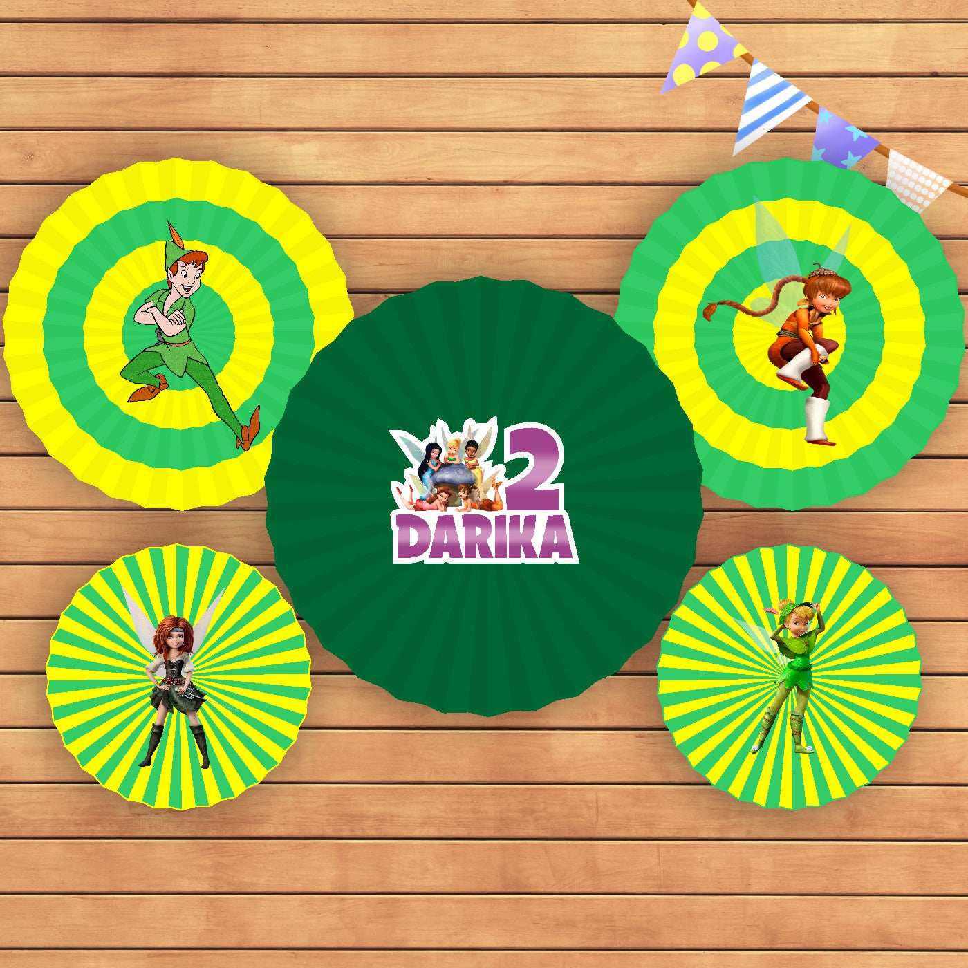 Tinker Bell Theme Paper Fan