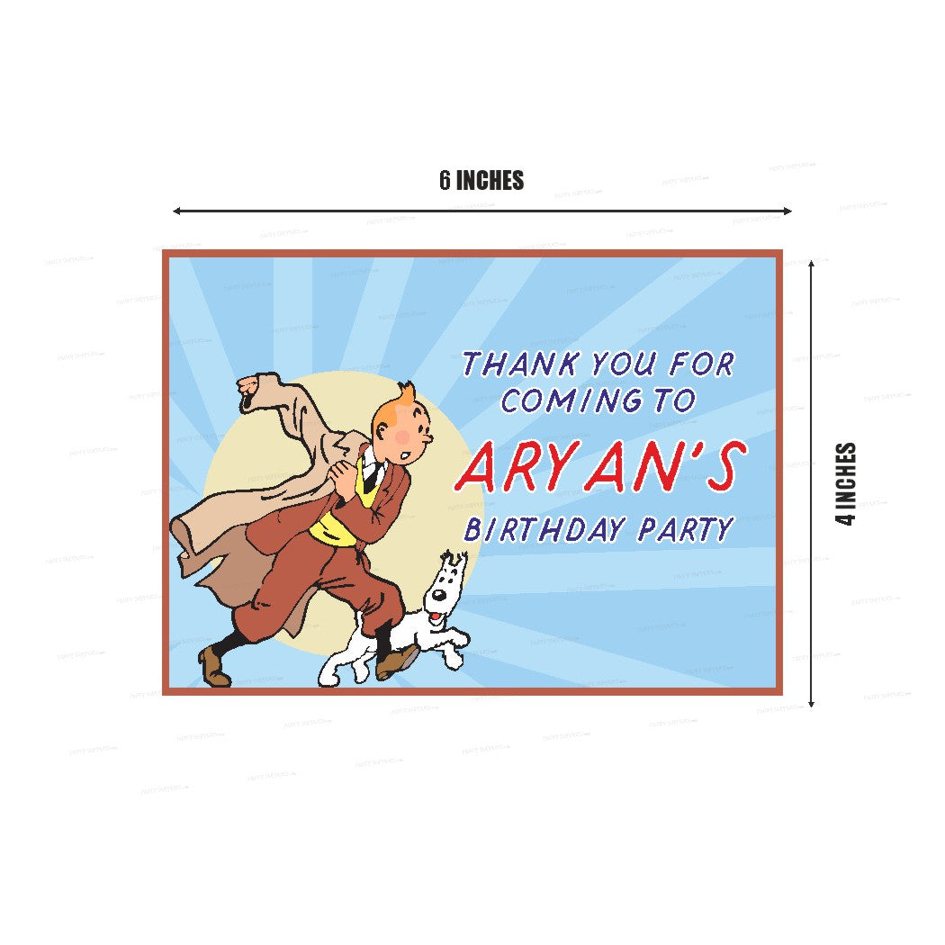 Tin Tin Theme Thank You Card