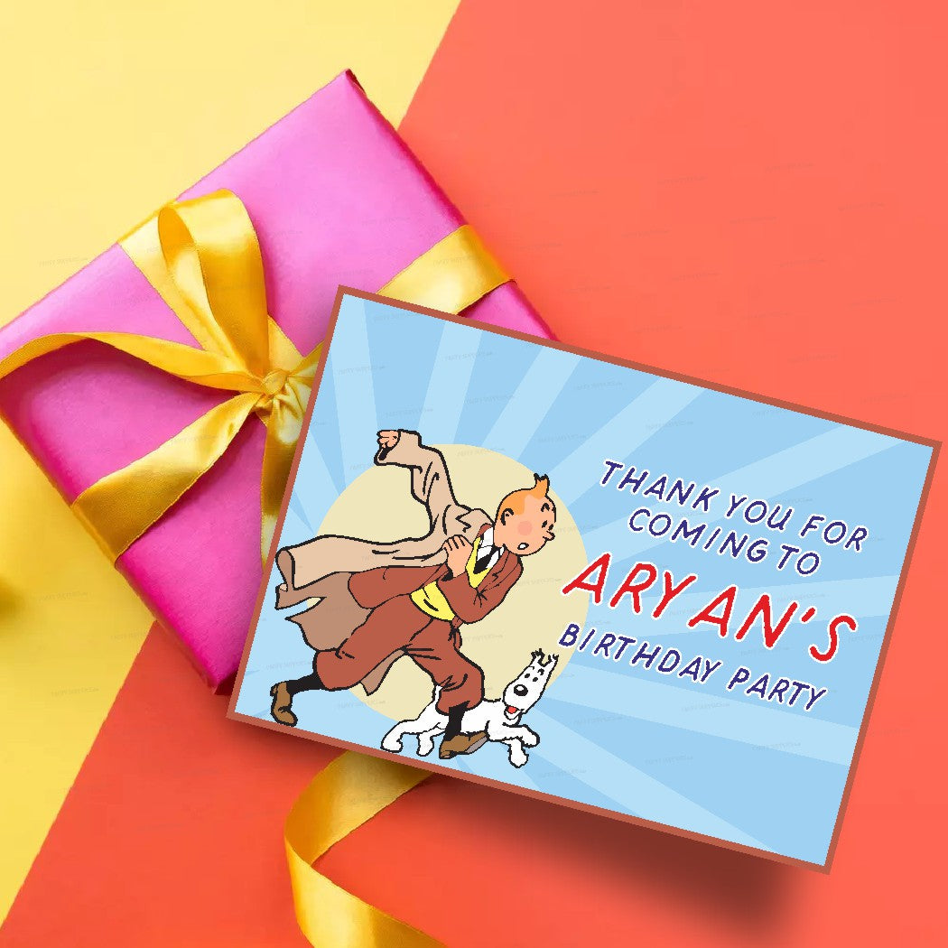 Tin Tin Theme Thank You Card
