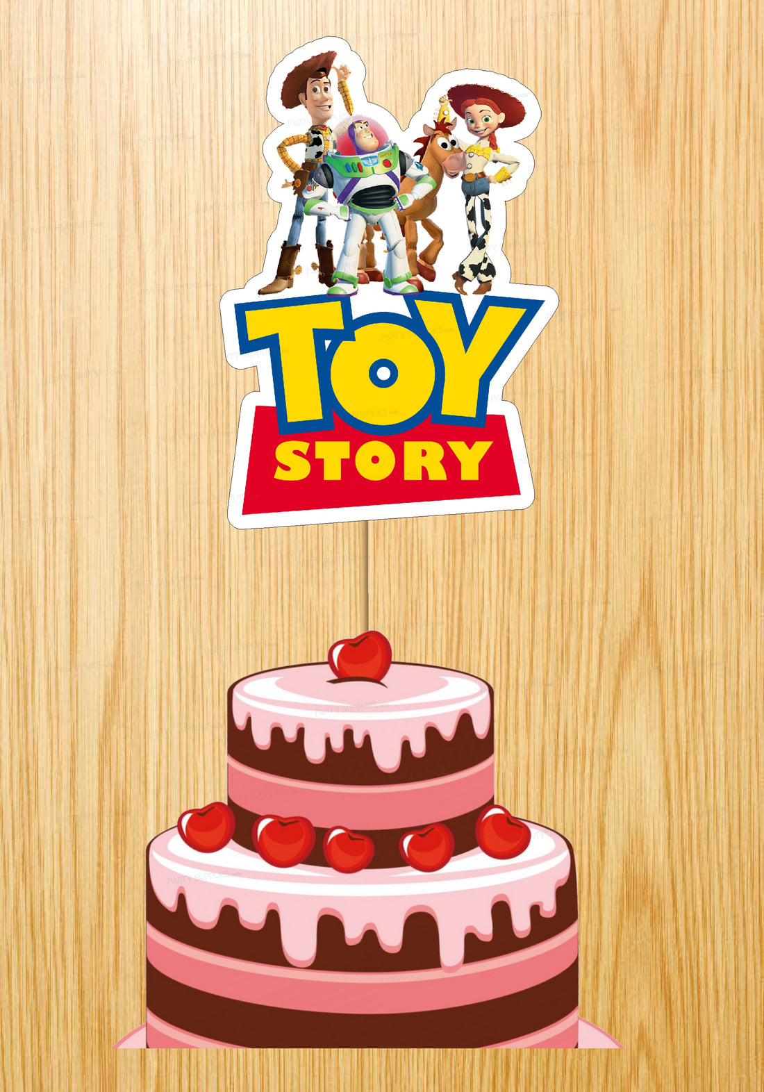 Toy Story Theme Customized Cake Topper