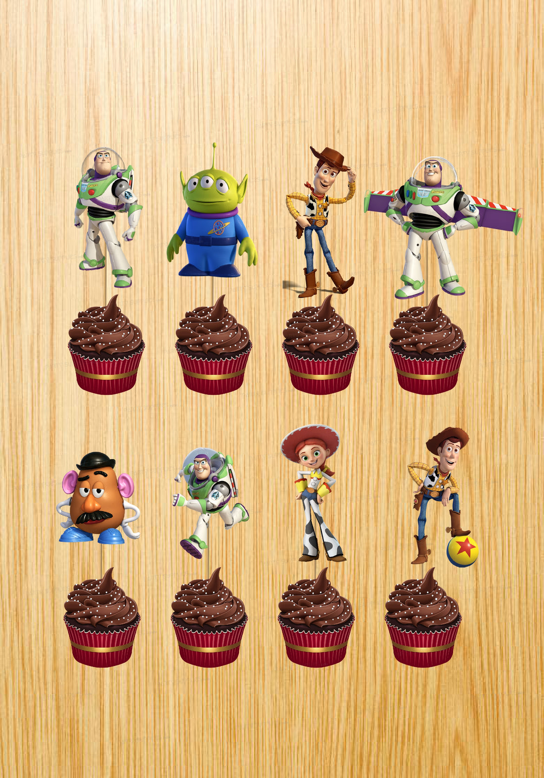 Toy Story Theme Cup Cake Topper