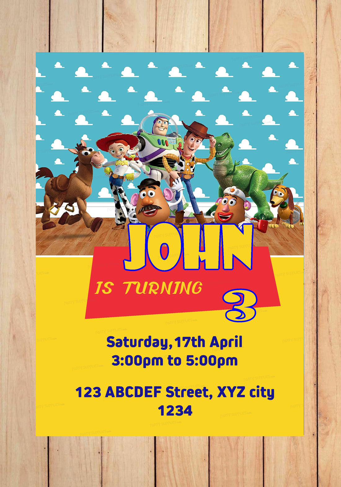 Toy Story Themes Invite
