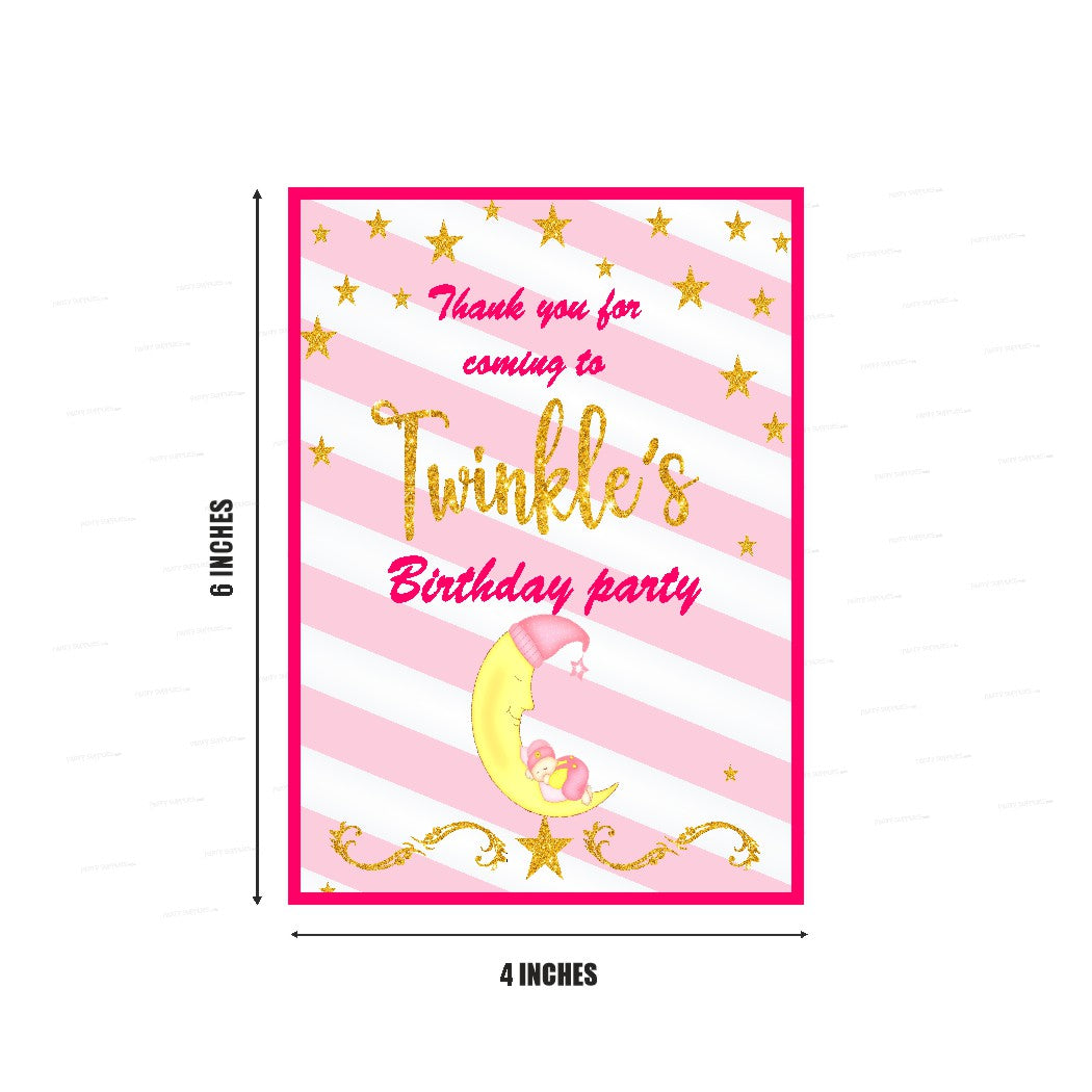Twinkle Twinkle Little Star Girl Theme Thank You Card